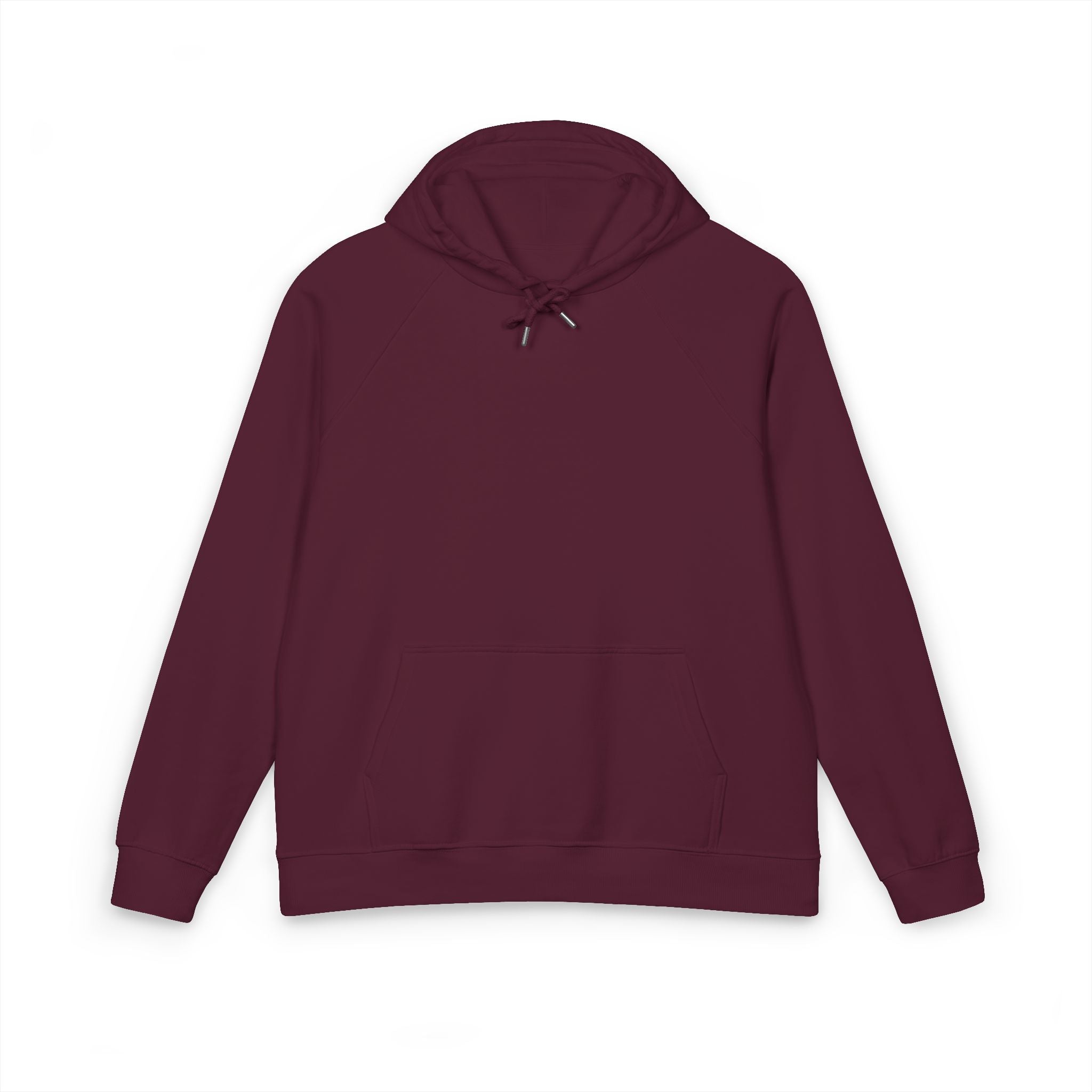 Embroidered Eco Raglan Hoodie — Sustainable Casual Hooded Sweatshirt