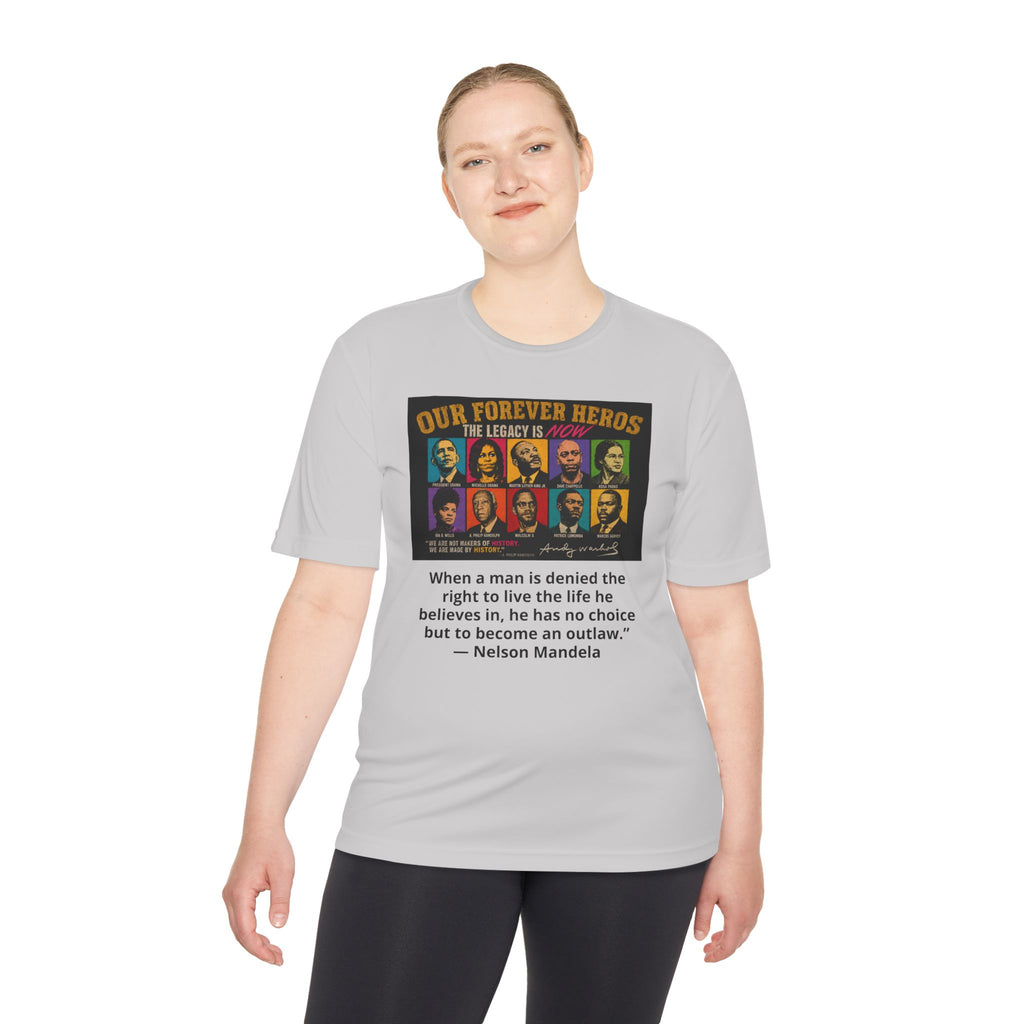 Heroes Graphic Tee — "Our Forever Heroes" Nelson Mandela Quote