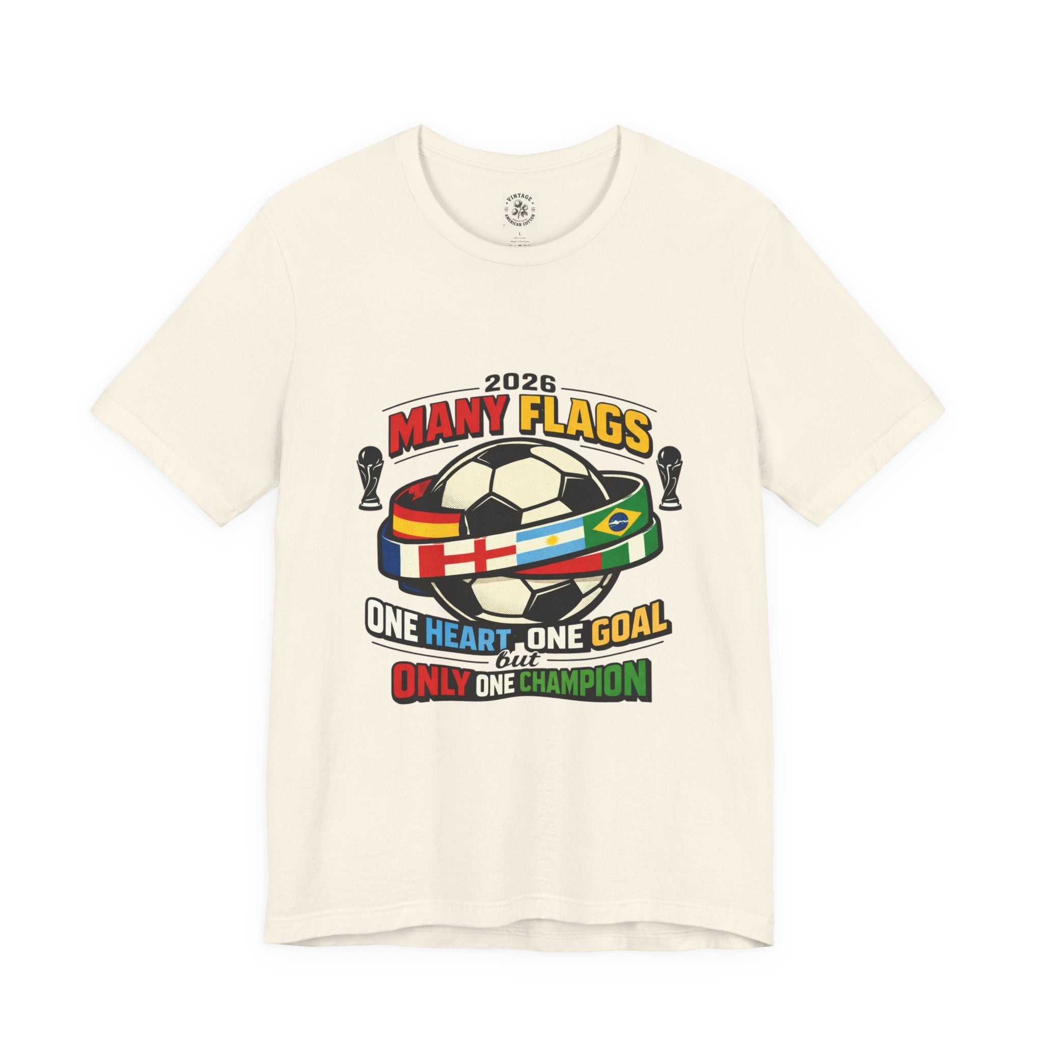 Many Flags Soccer Tee | Country Pride, Retro Championship Season