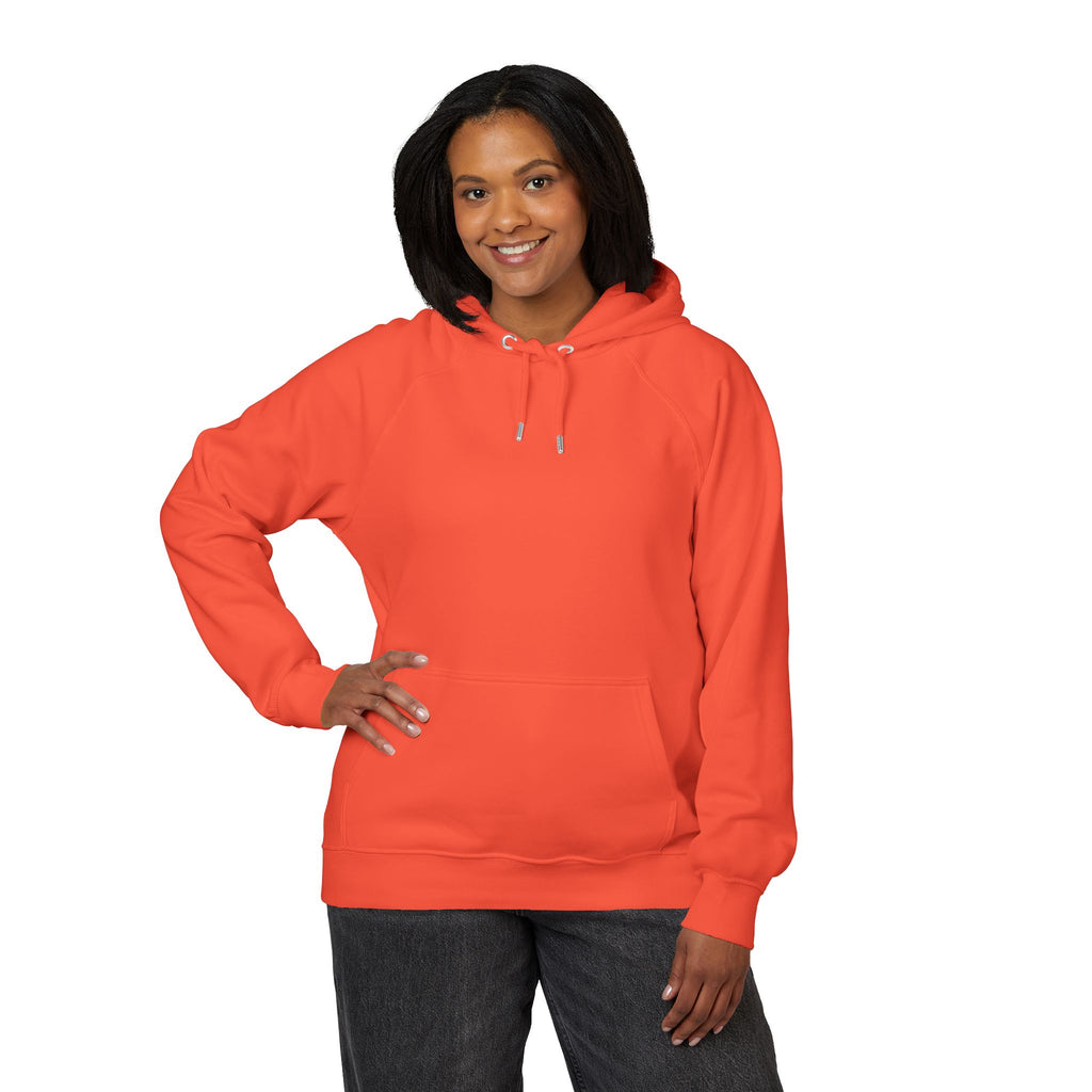Embroidered Eco Raglan Hoodie — Sustainable Casual Hooded Sweatshirt