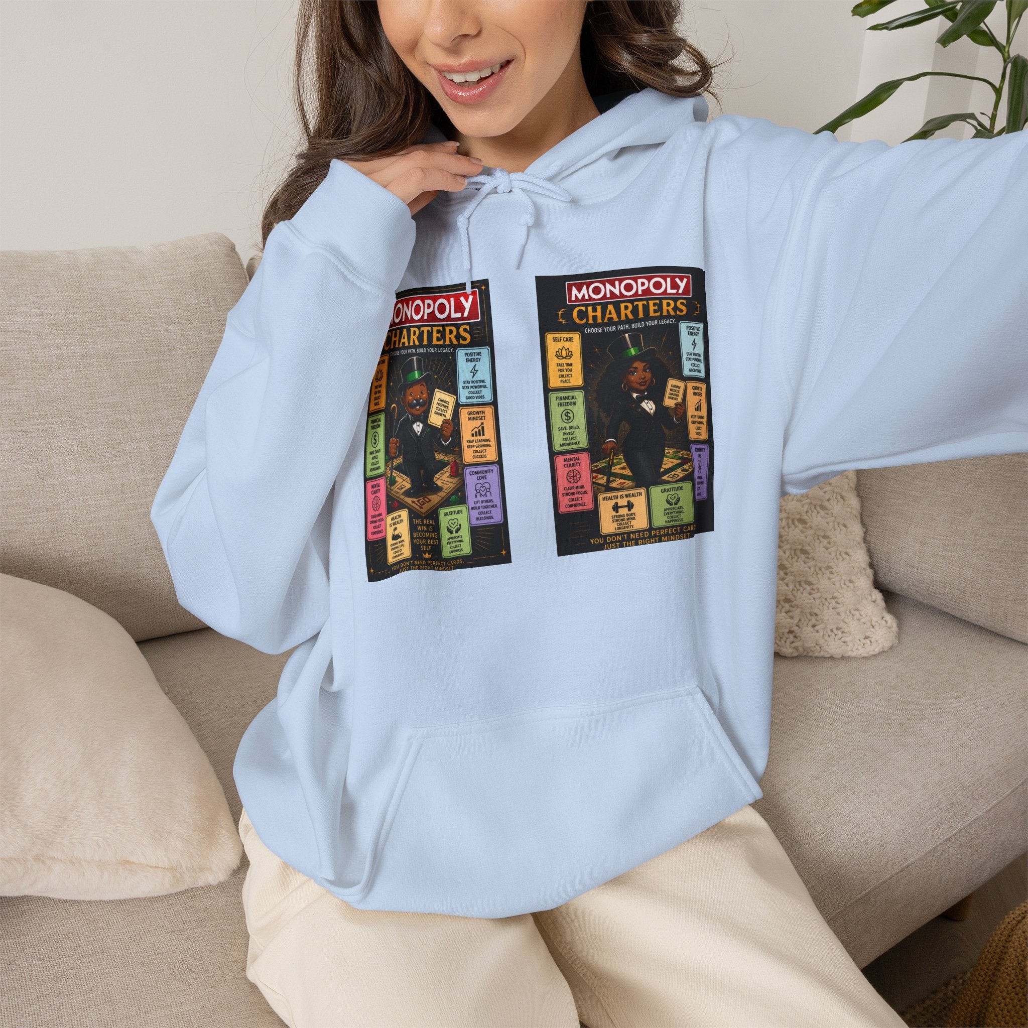 Monopoly Charters Hoodie — 'Green! is the only color that counts' Graphic Pullover