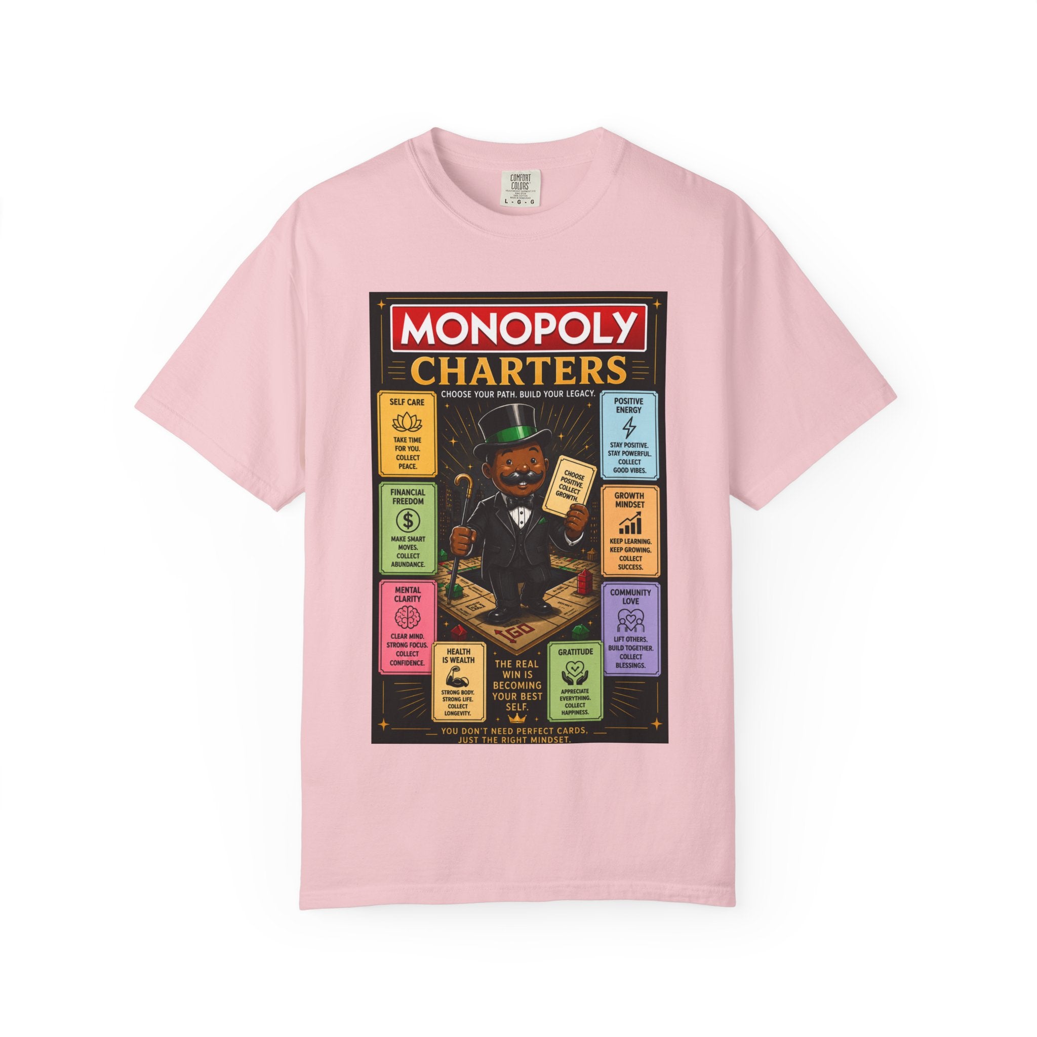 Monopoly Charters Graphic T-Shirt — "Only color that counts...is 'green'!"
