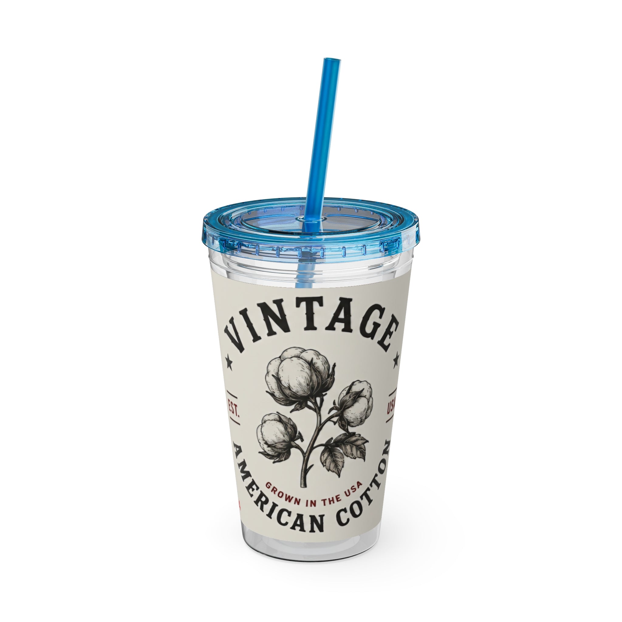 Vintage Pin-Up Sunsplash 16oz Tumbler with Straw
