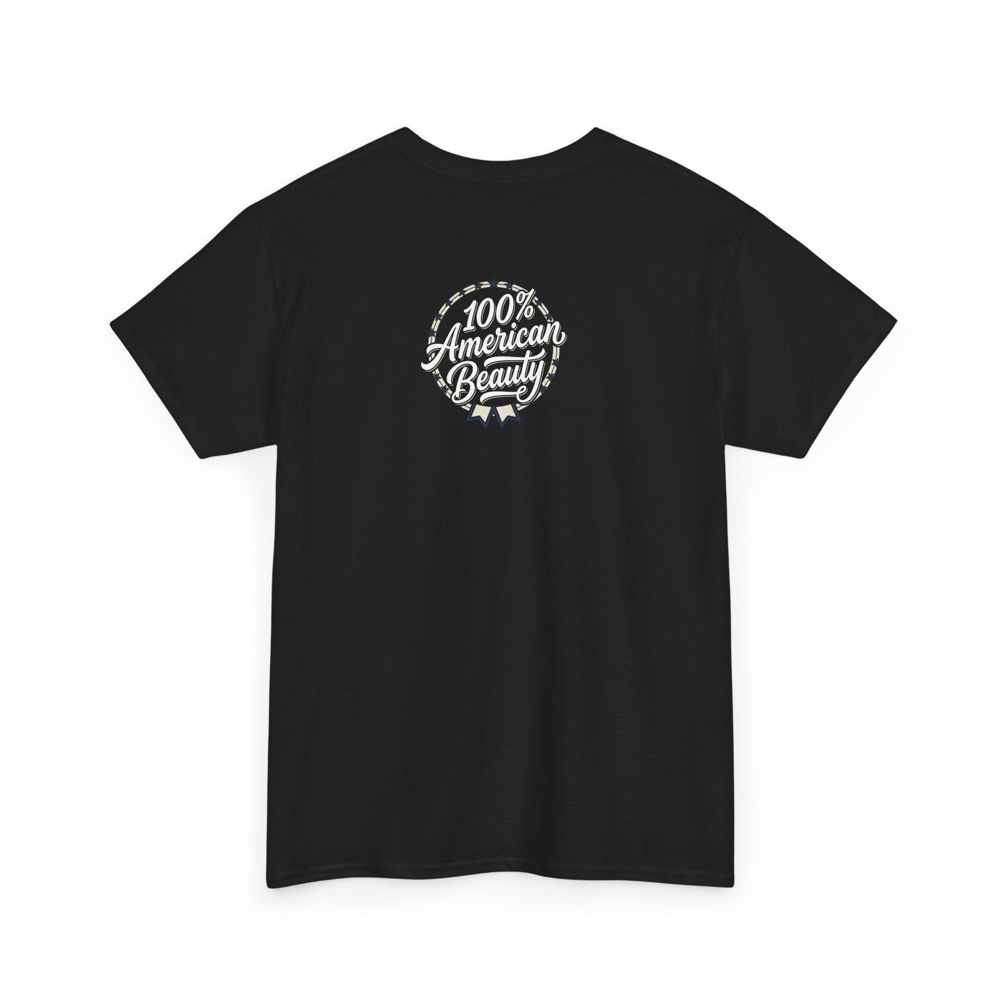 T-Shirt — Vintage Pin-Up "100% American Beauty" Graphic Tee