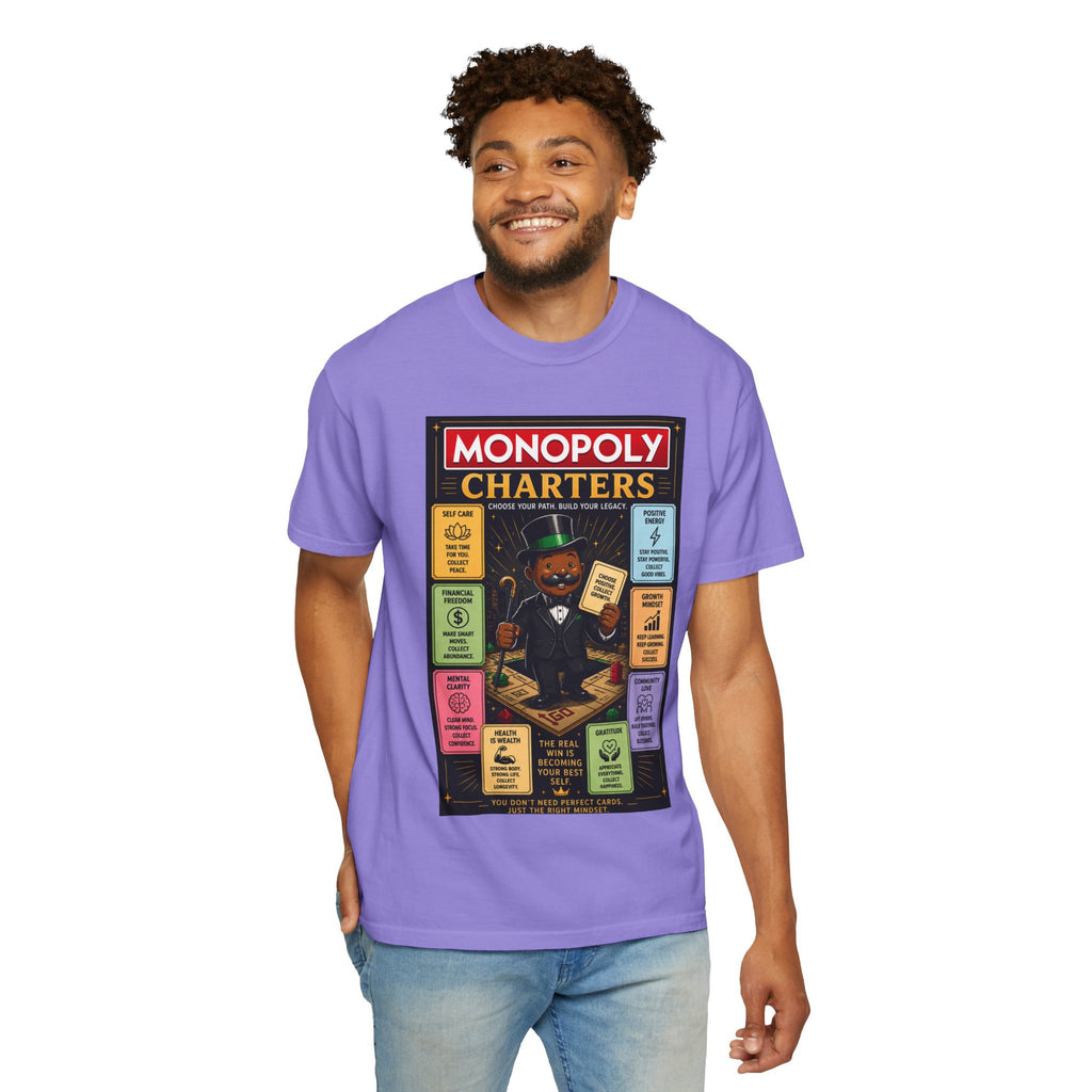 Monopoly Charters Graphic T-Shirt — "Only color that counts...is 'green'!"