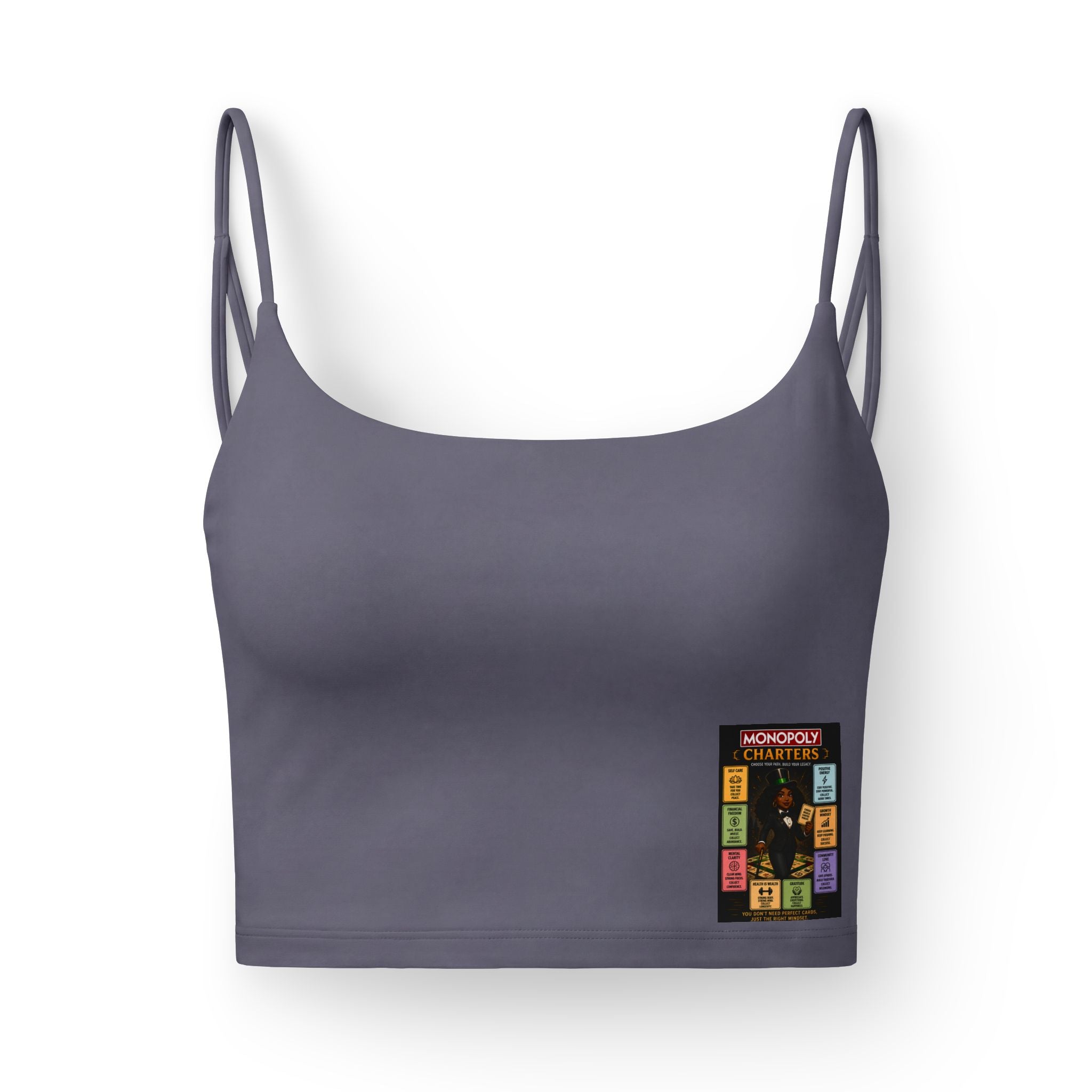 Monopoly Champion Women's Luxe Bra — Black Cropped Support Top
