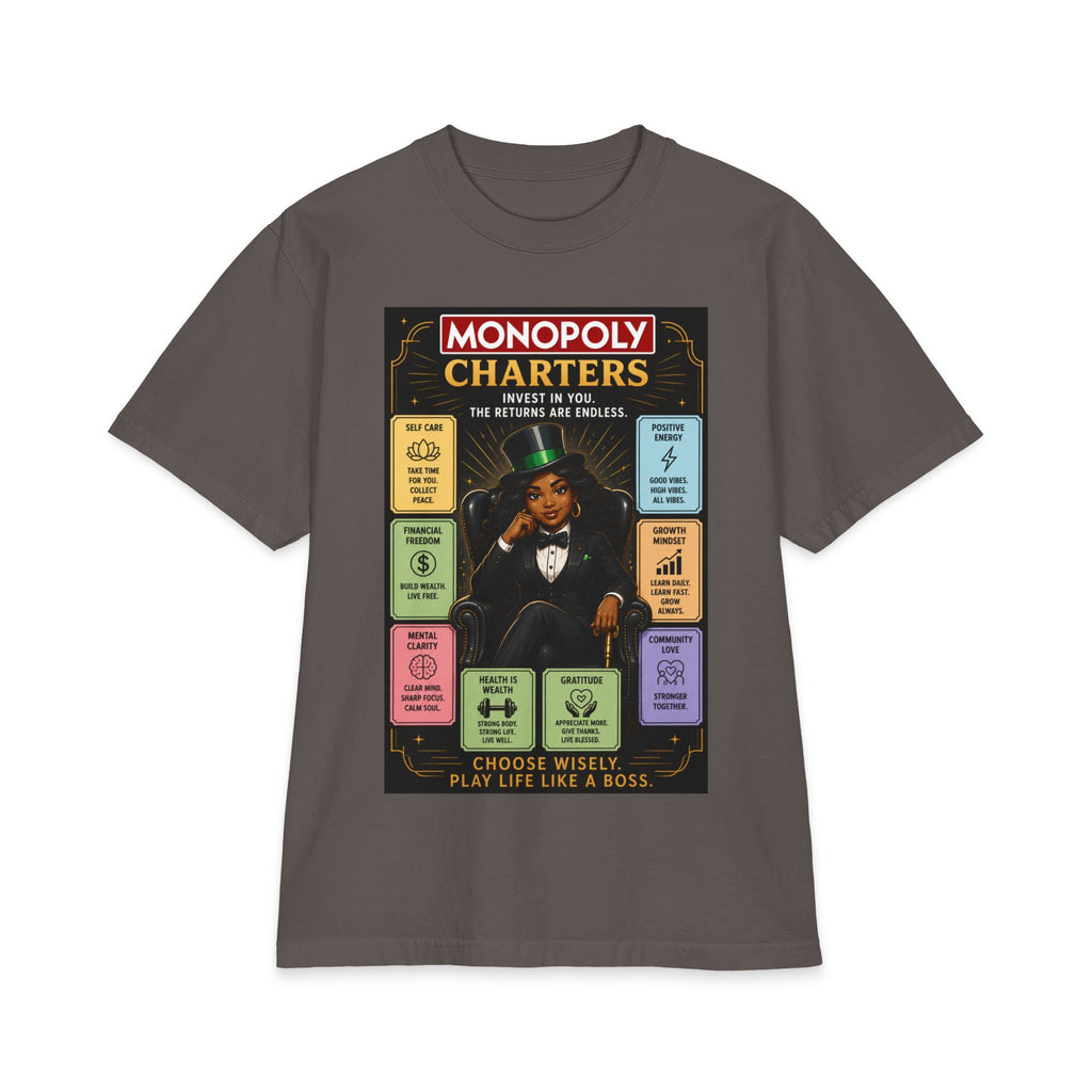 Monopoly Charters Graphic T-Shirt — "GREEN! ...is the only color that counts" Retro Board Game Tee