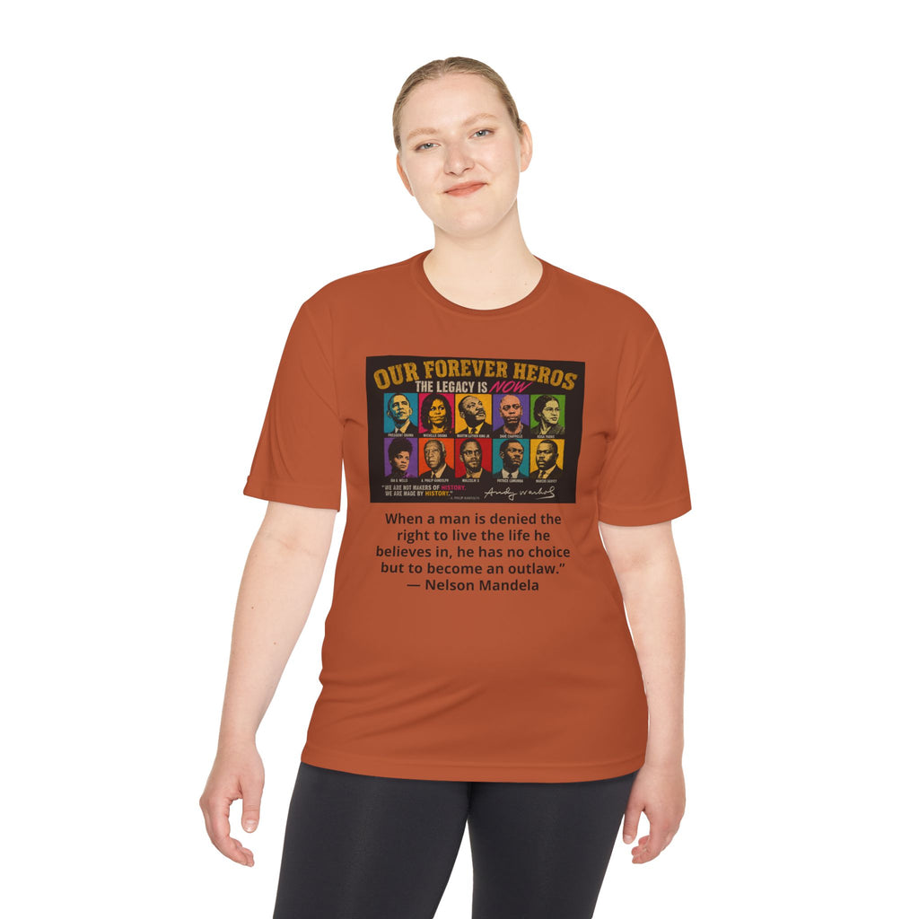 Heroes Graphic Tee — "Our Forever Heroes" Nelson Mandela Quote