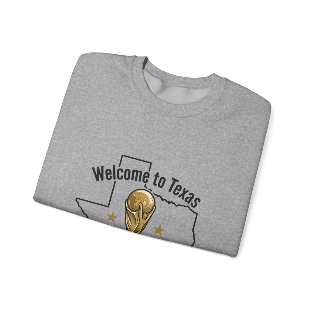 Texas Soccer Welcome Crewneck Sweatshirt | country pride, retro soccer