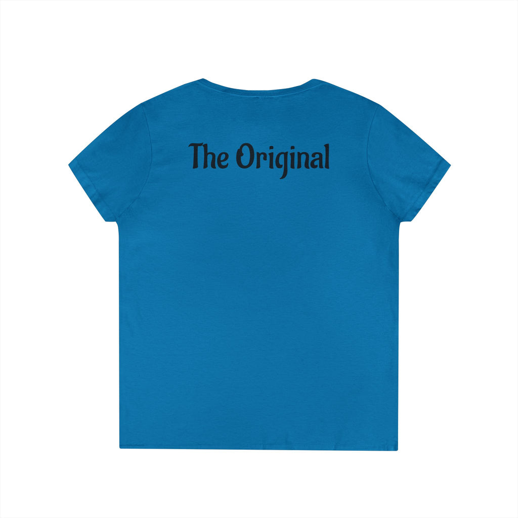 Virgin Mary Graphic V-Neck Tee — "The Original" Religious Women's T-Shirt