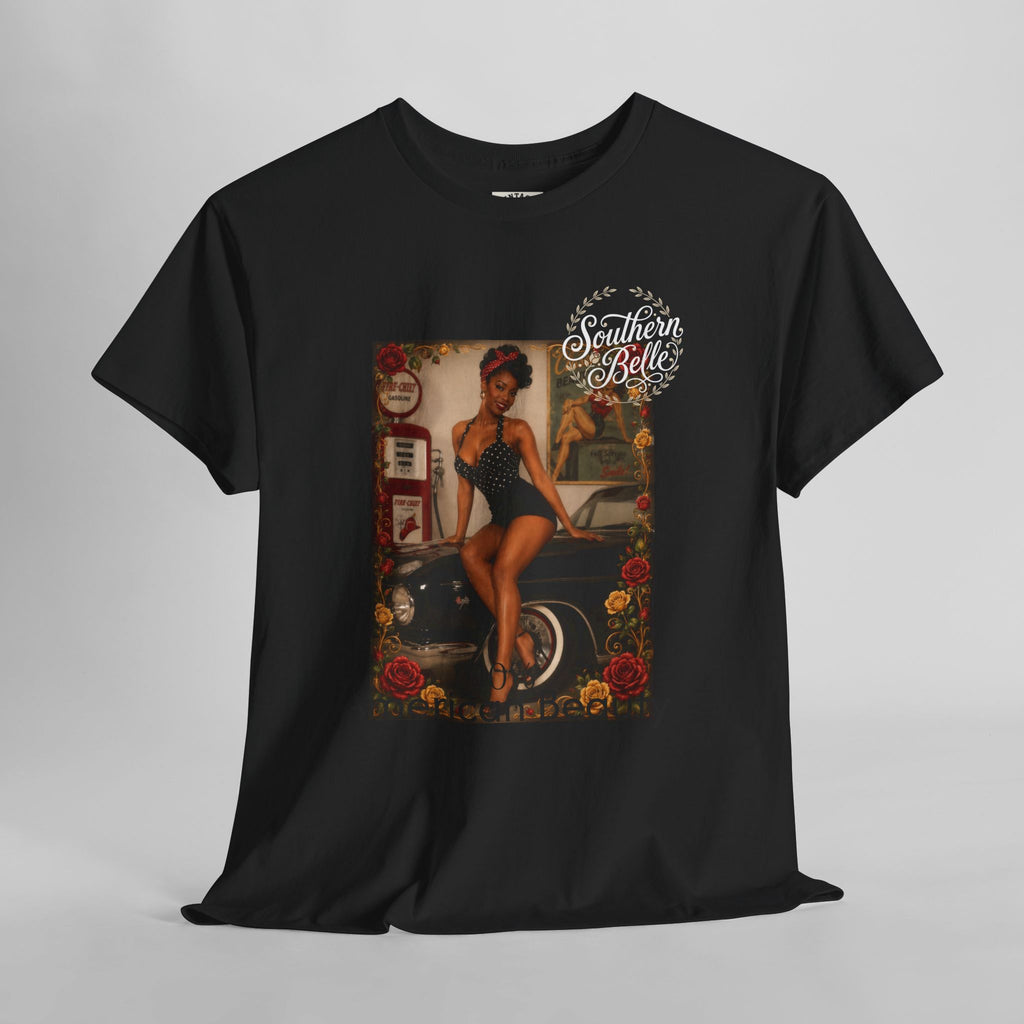 T-Shirt — Vintage Pin-Up "100% American Beauty" Graphic Tee