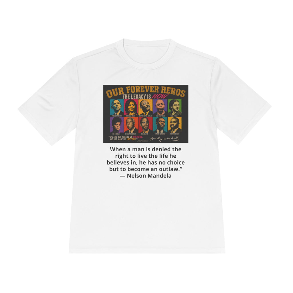 Heroes Graphic Tee — "Our Forever Heroes" Nelson Mandela Quote