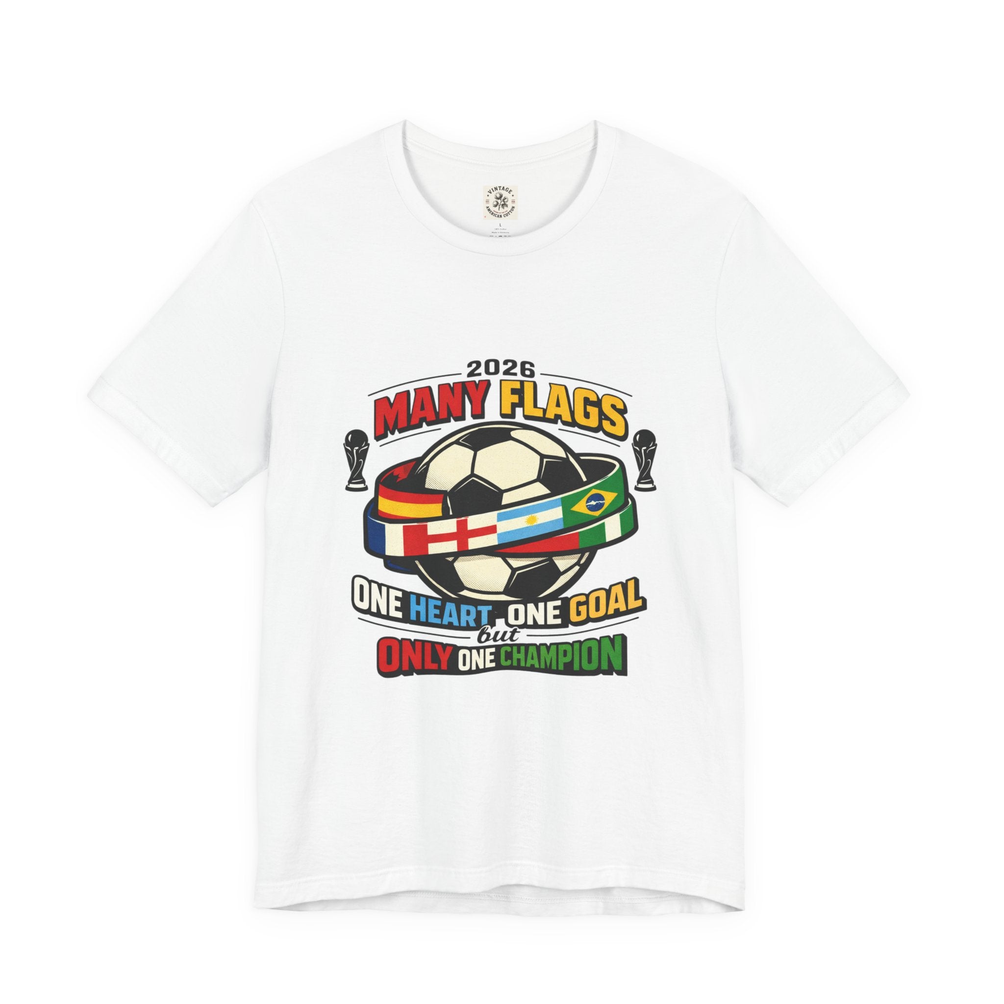Many Flags Soccer Tee | Country Pride, Retro Championship Season