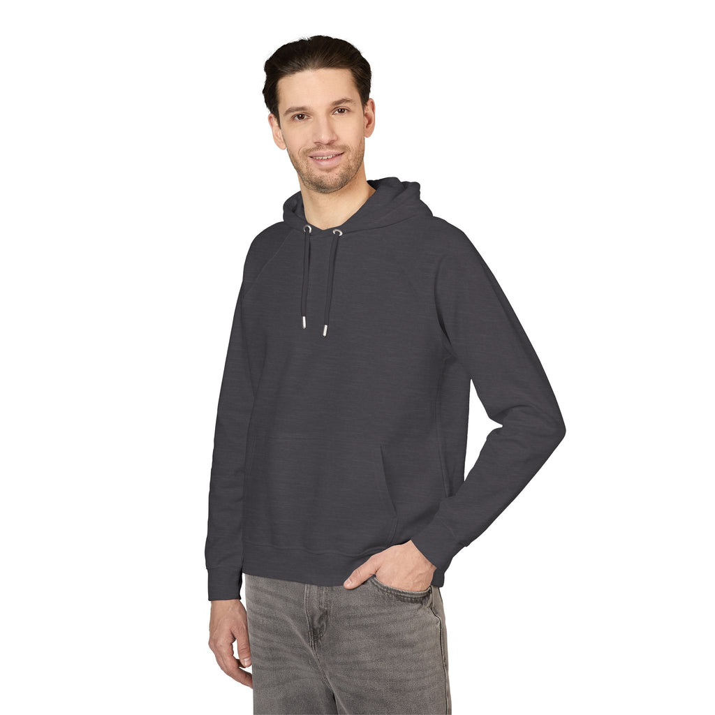 Embroidered Eco Raglan Hoodie — Sustainable Casual Hooded Sweatshirt