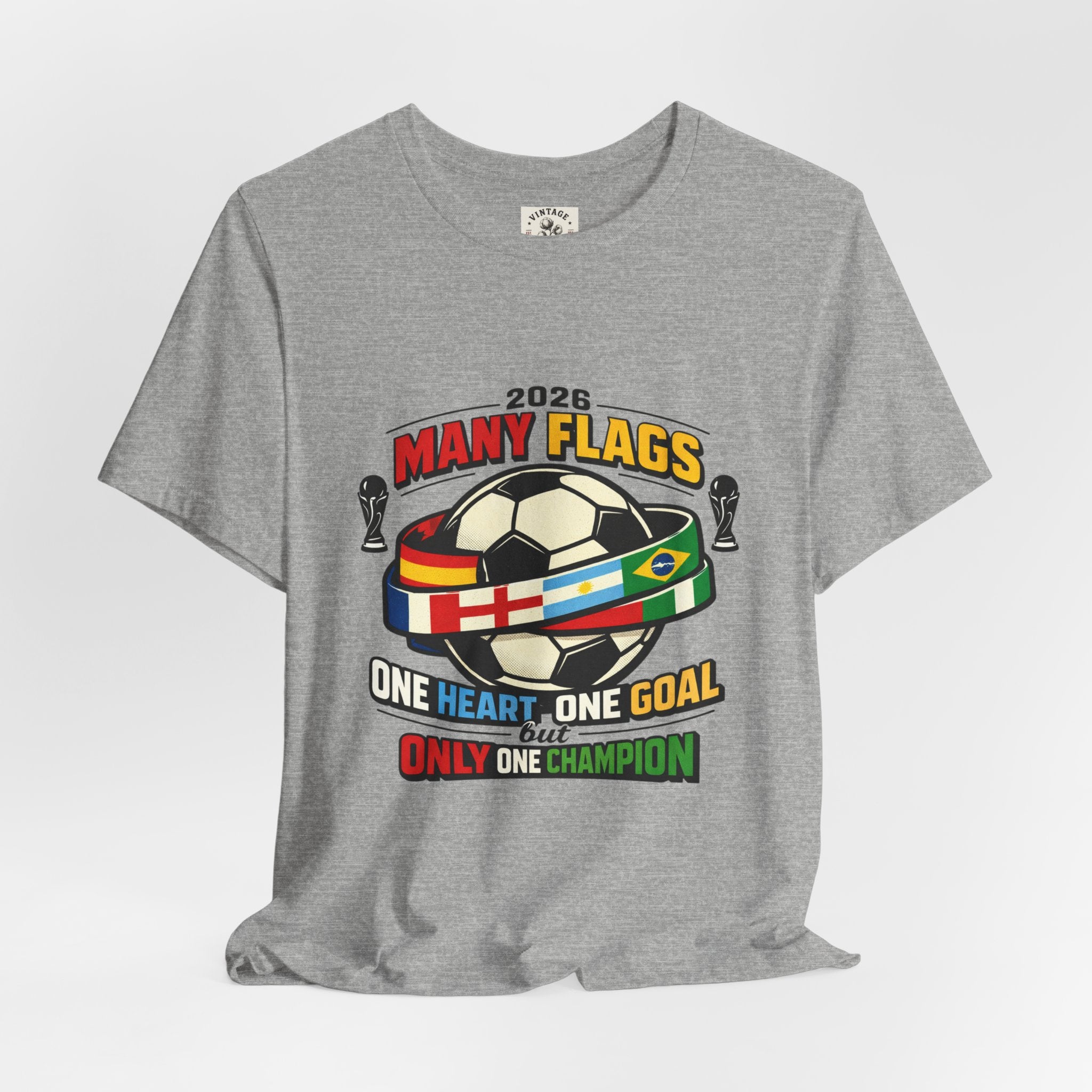 Many Flags Soccer Tee | Country Pride, Retro Championship Season