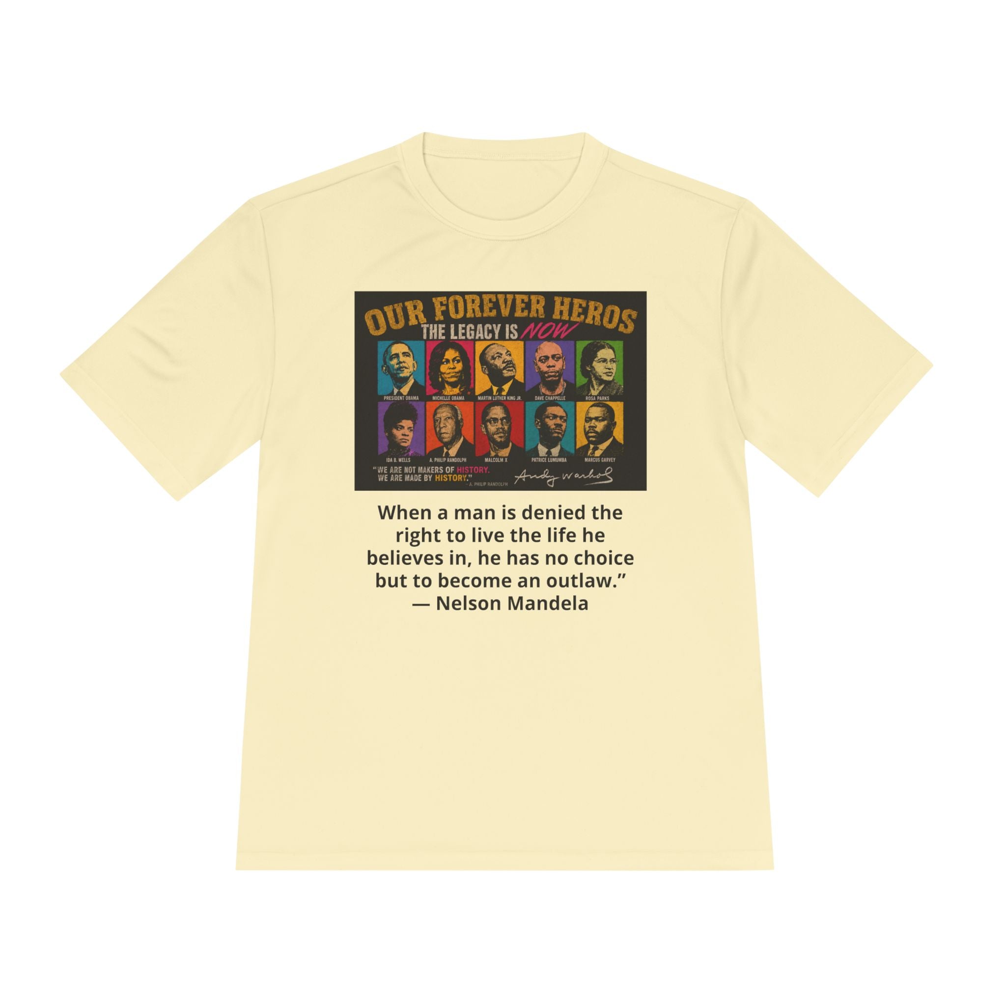 Heroes Graphic Tee — "Our Forever Heroes" Nelson Mandela Quote