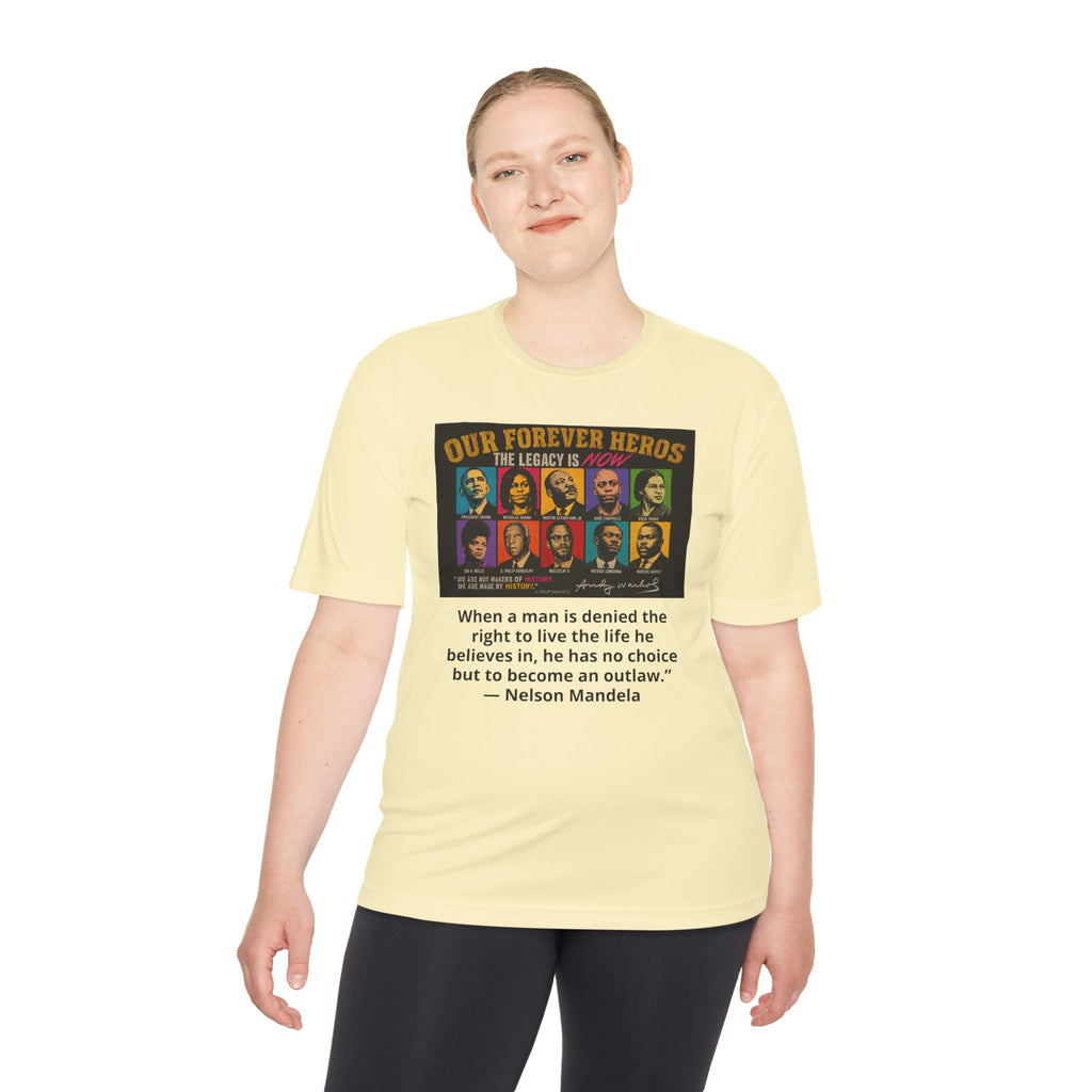 Heroes Graphic Tee — "Our Forever Heroes" Nelson Mandela Quote