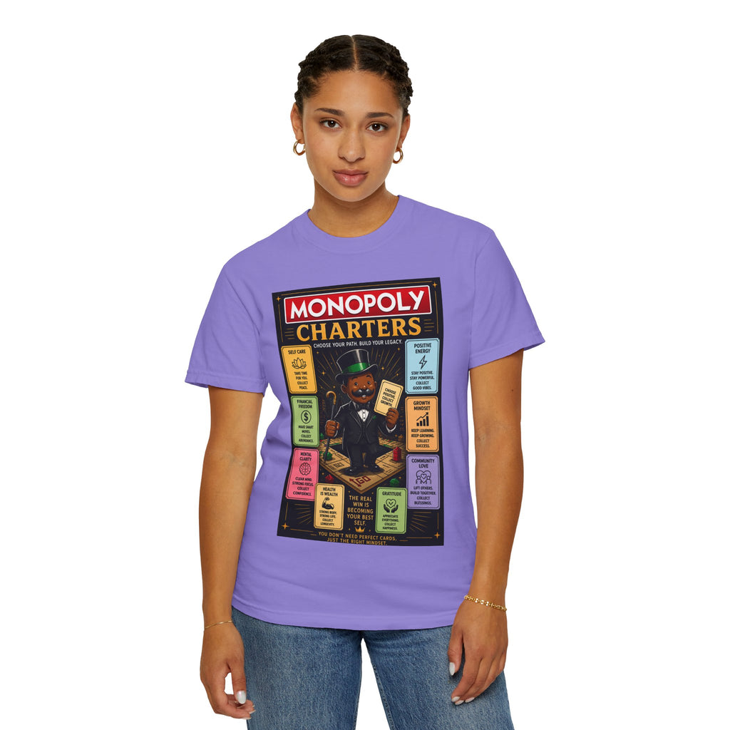 Monopoly Charters Graphic T-Shirt — "Only color that counts...is 'green'!"