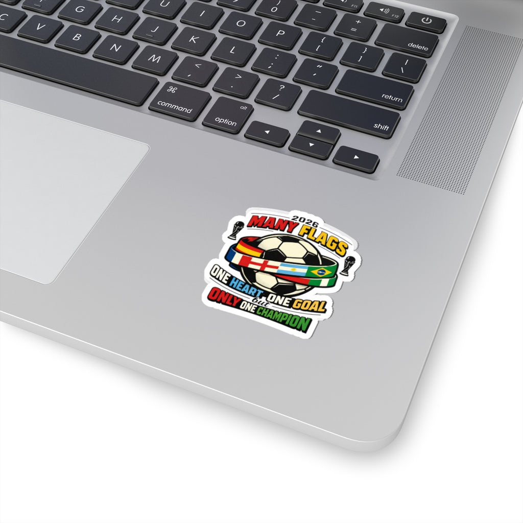 Many Flags Soccer Rally Sticker | country pride, retro soccer