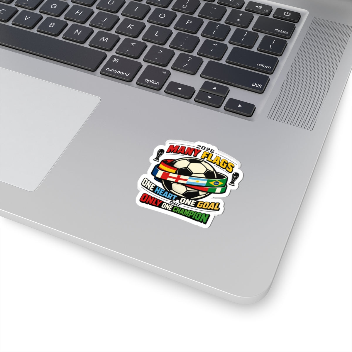 Many Flags Soccer Rally Sticker | country pride, retro soccer