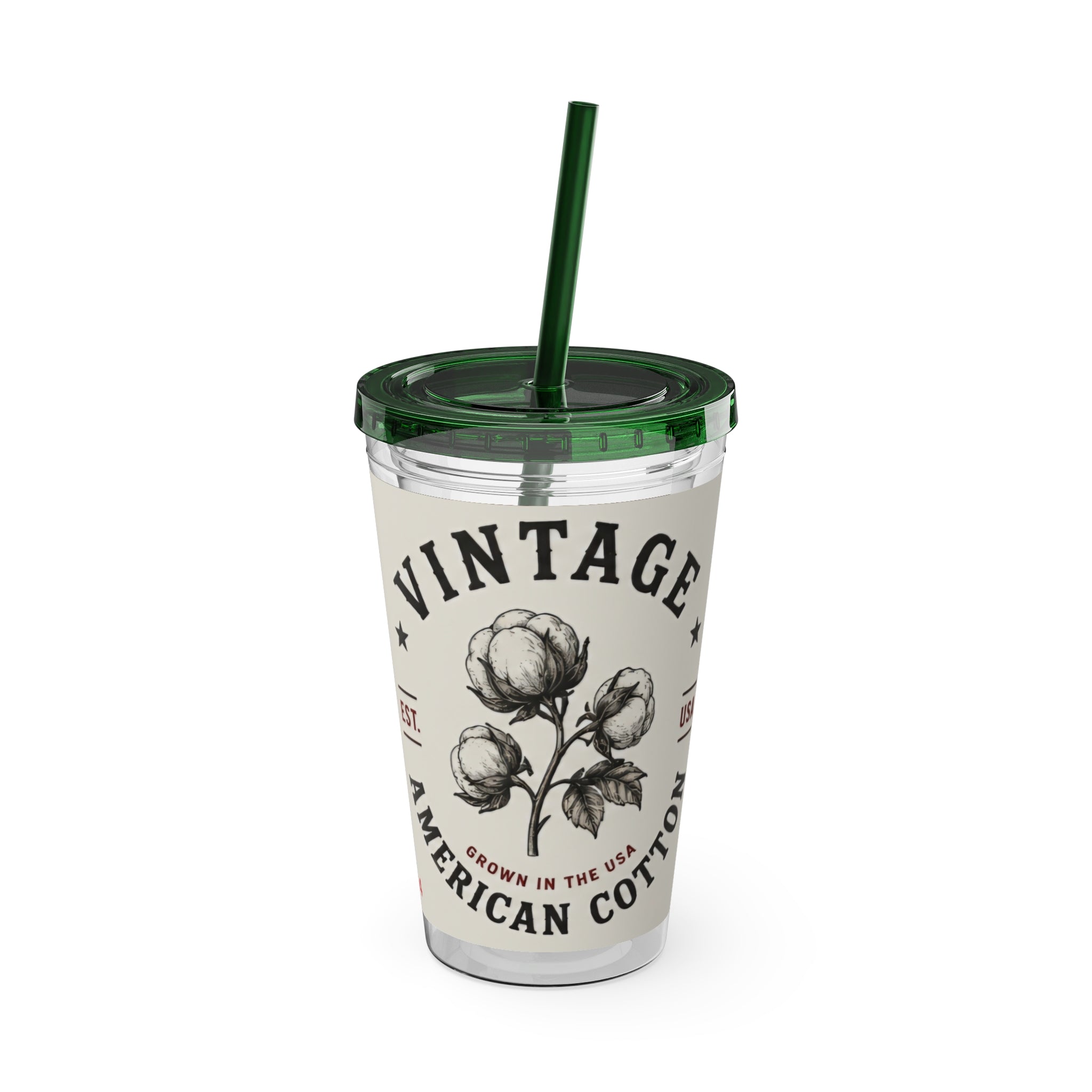 Vintage Pin-Up Sunsplash 16oz Tumbler with Straw