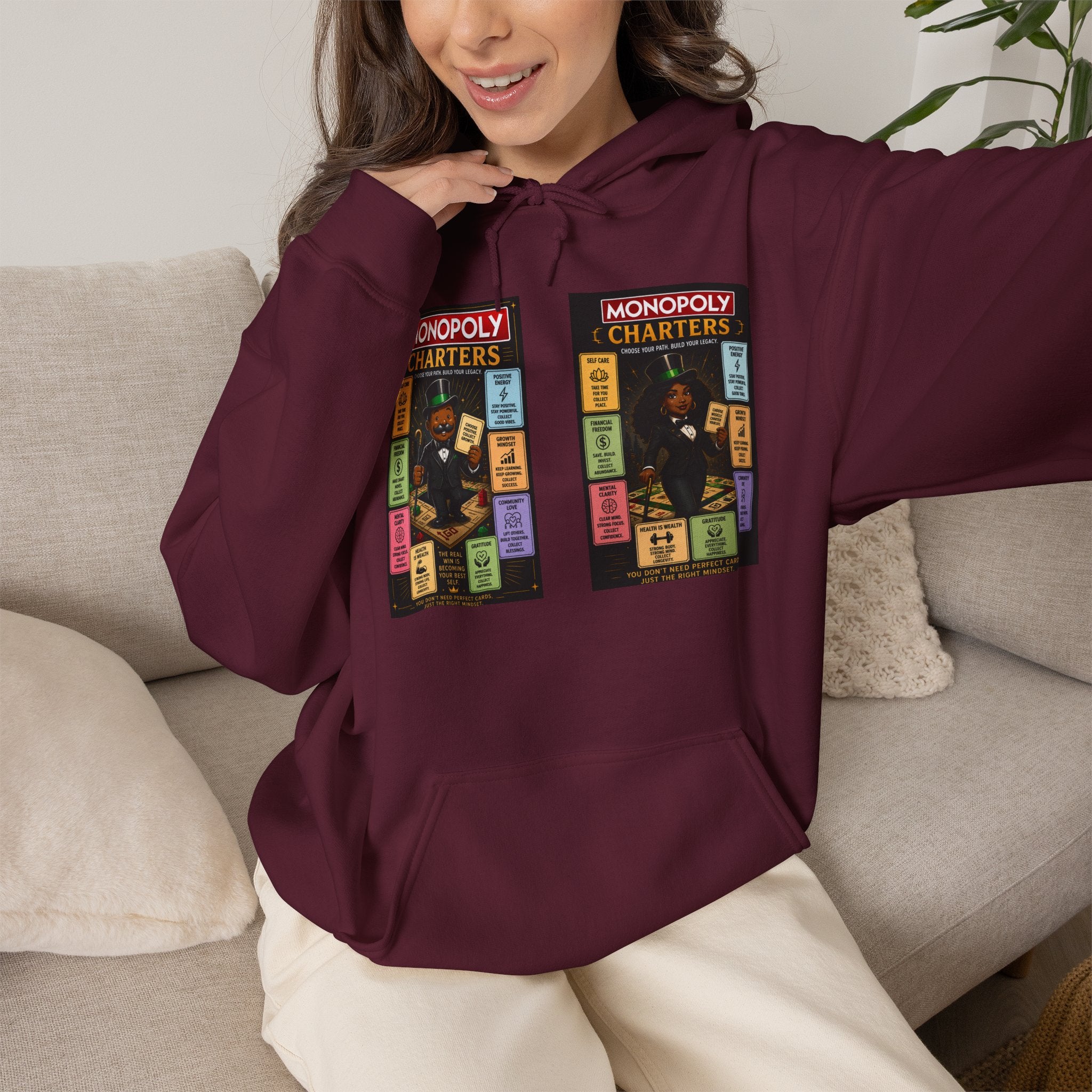 Monopoly Charters Hoodie — 'Green! is the only color that counts' Graphic Pullover