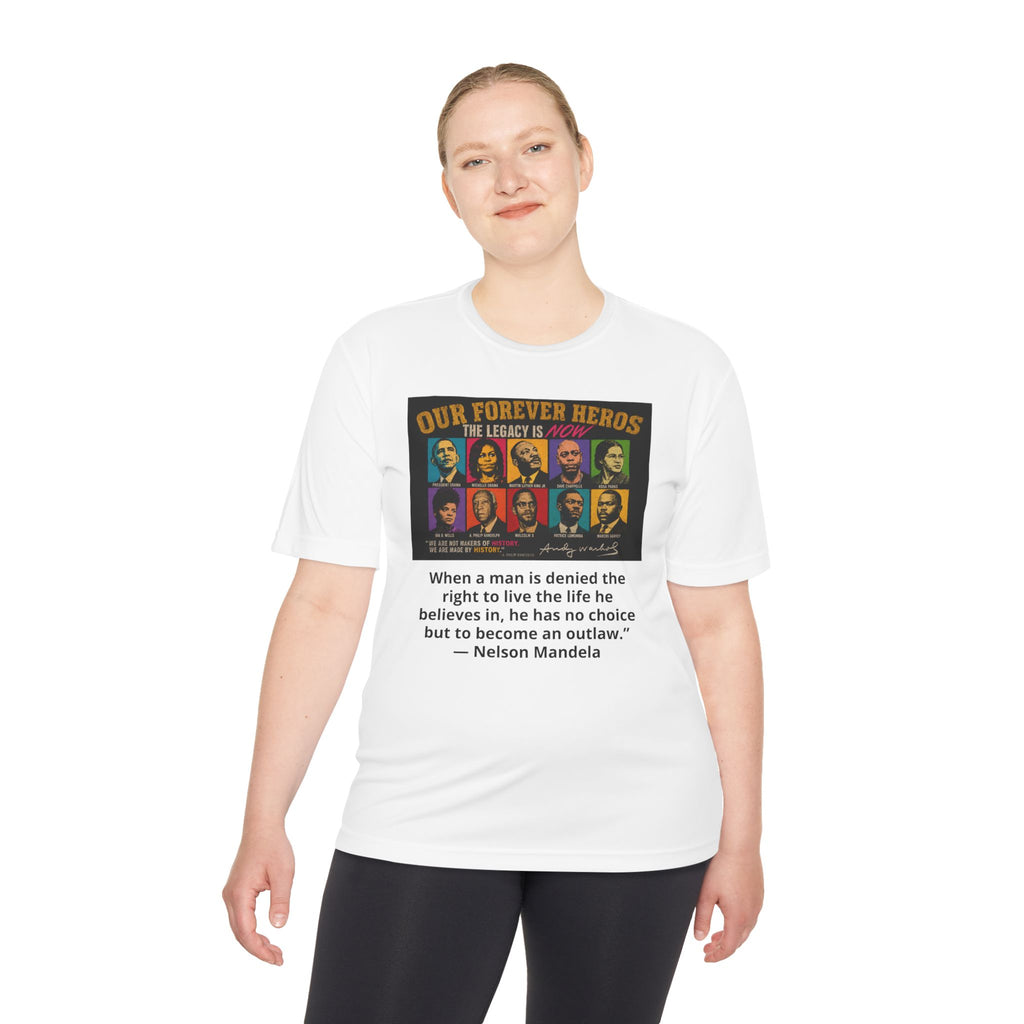 Heroes Graphic Tee — "Our Forever Heroes" Nelson Mandela Quote
