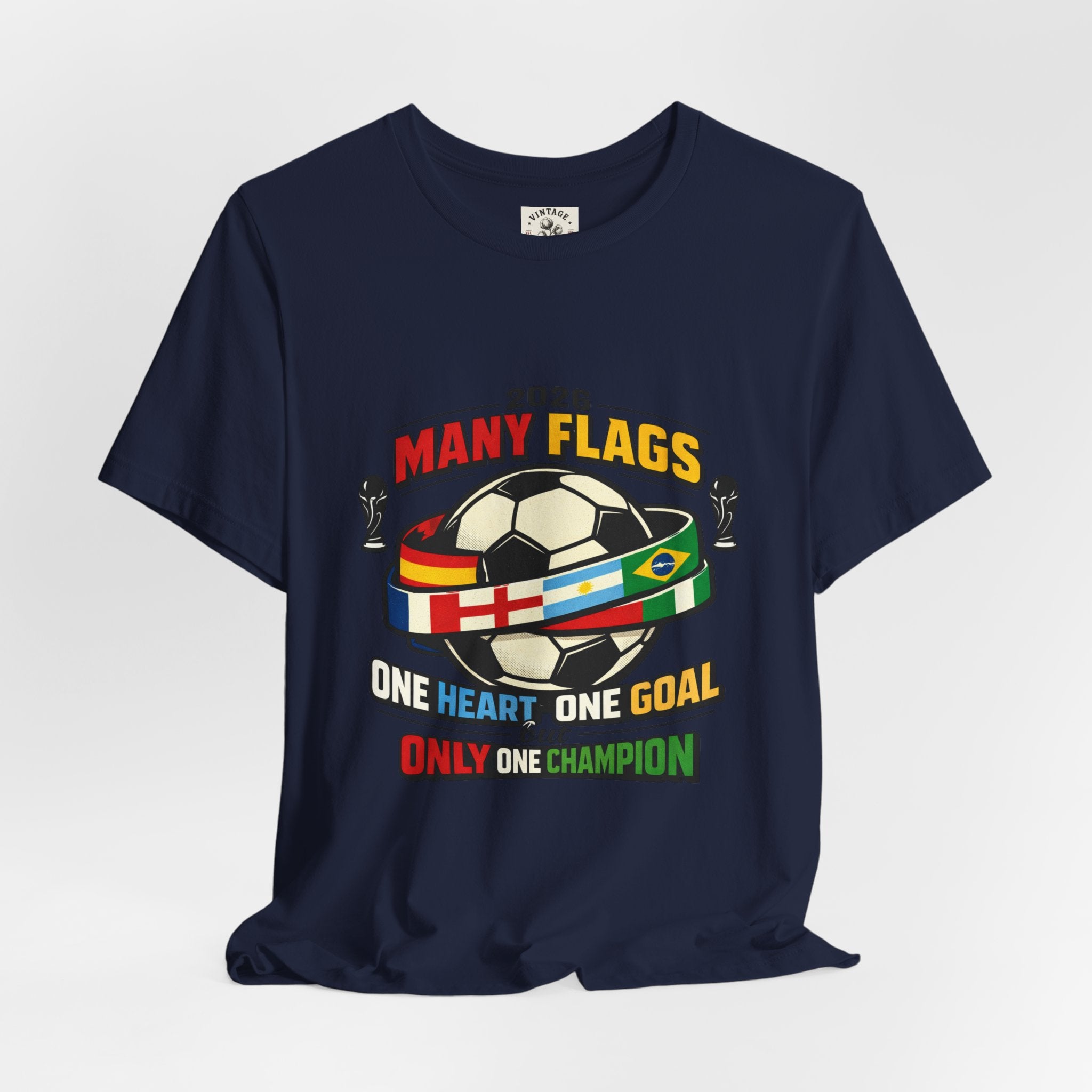 Many Flags Soccer Tee | Country Pride, Retro Championship Season