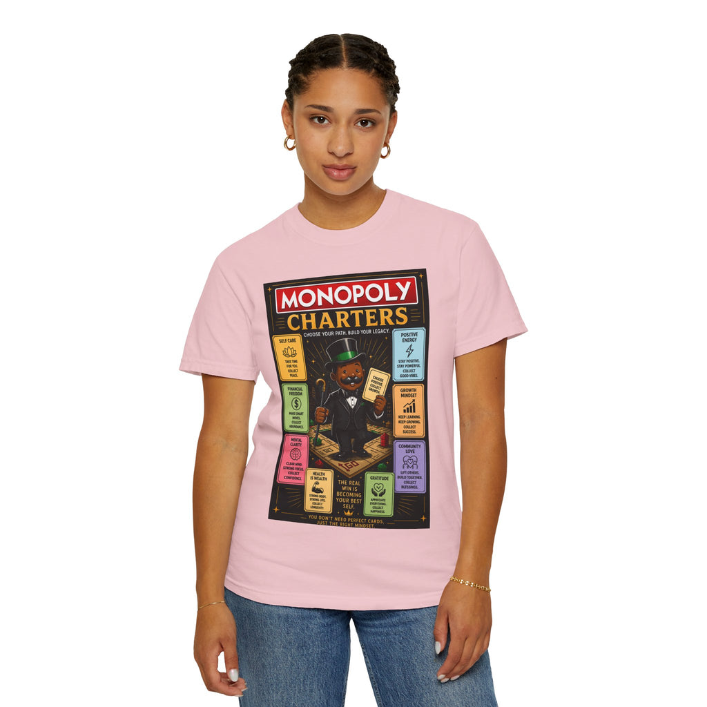 Monopoly Charters Graphic T-Shirt — "Only color that counts...is 'green'!"