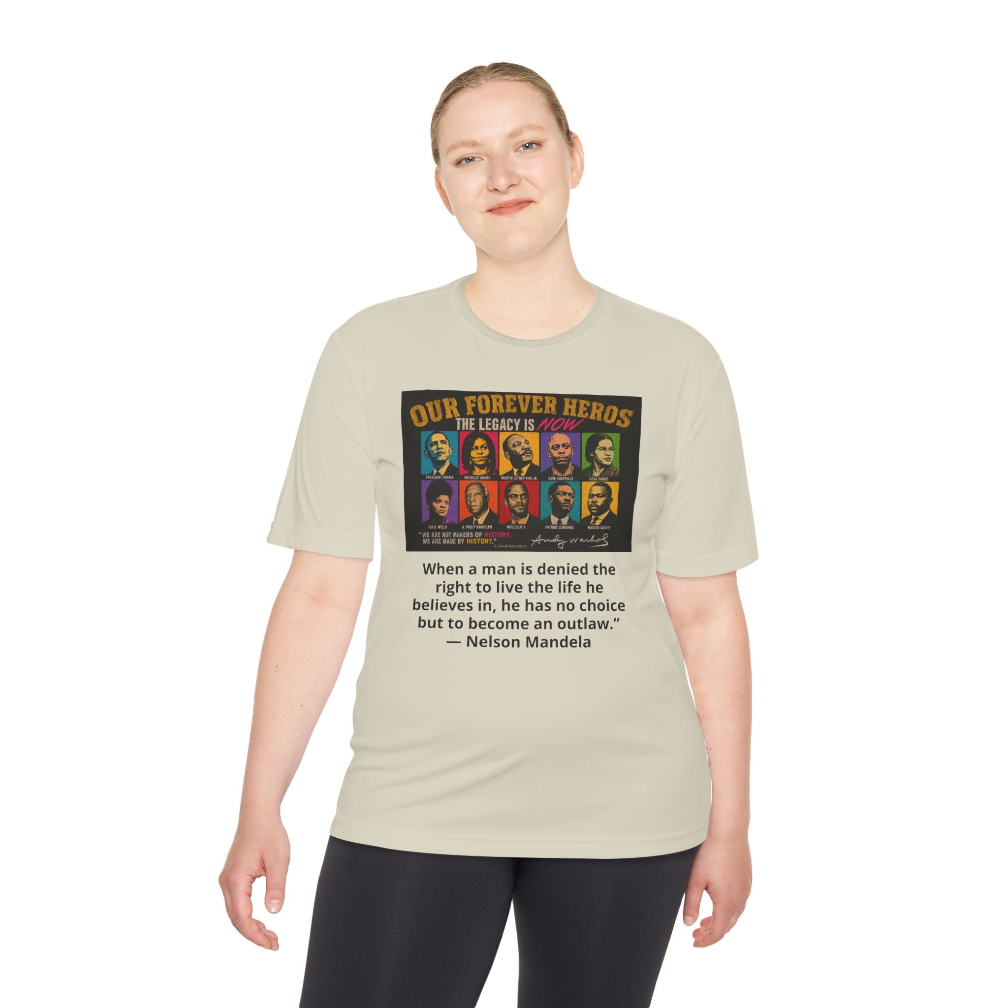 Heroes Graphic Tee — "Our Forever Heroes" Nelson Mandela Quote