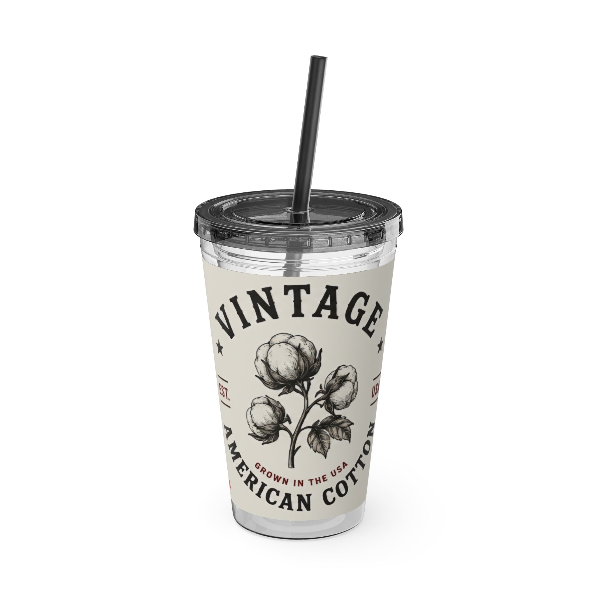 Vintage Pin-Up Sunsplash 16oz Tumbler with Straw