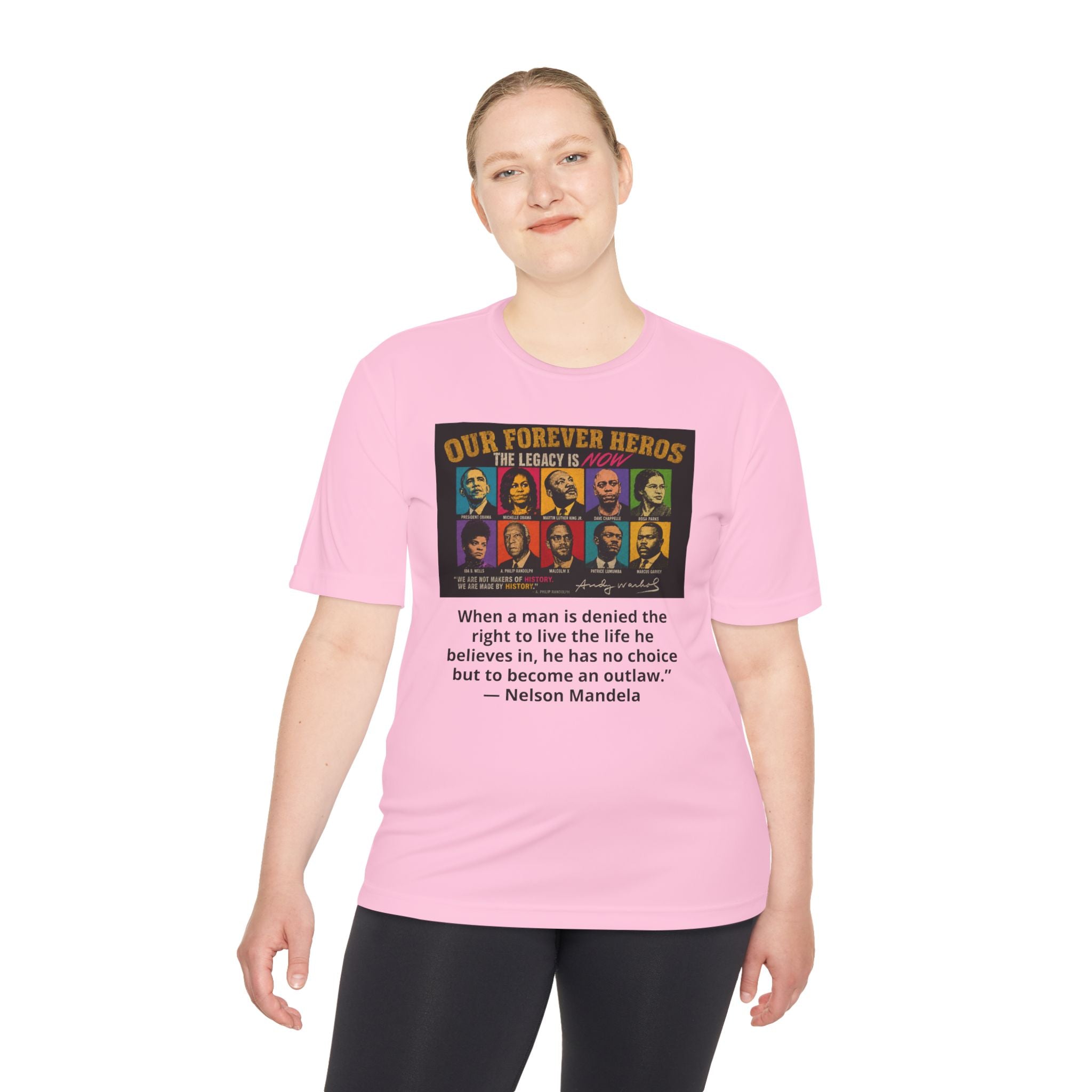 Heroes Graphic Tee — "Our Forever Heroes" Nelson Mandela Quote