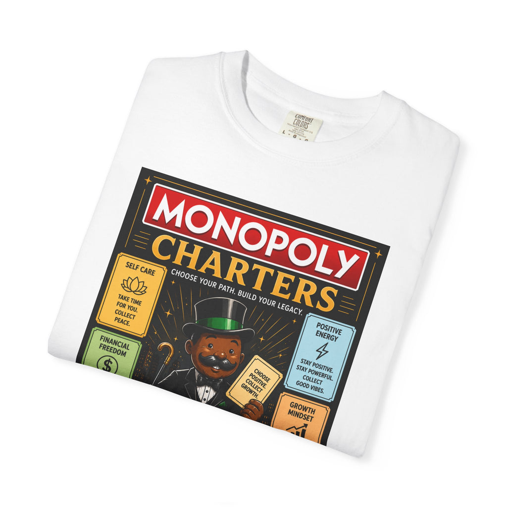 Monopoly Charters Graphic T-Shirt — "Only color that counts...is 'green'!"