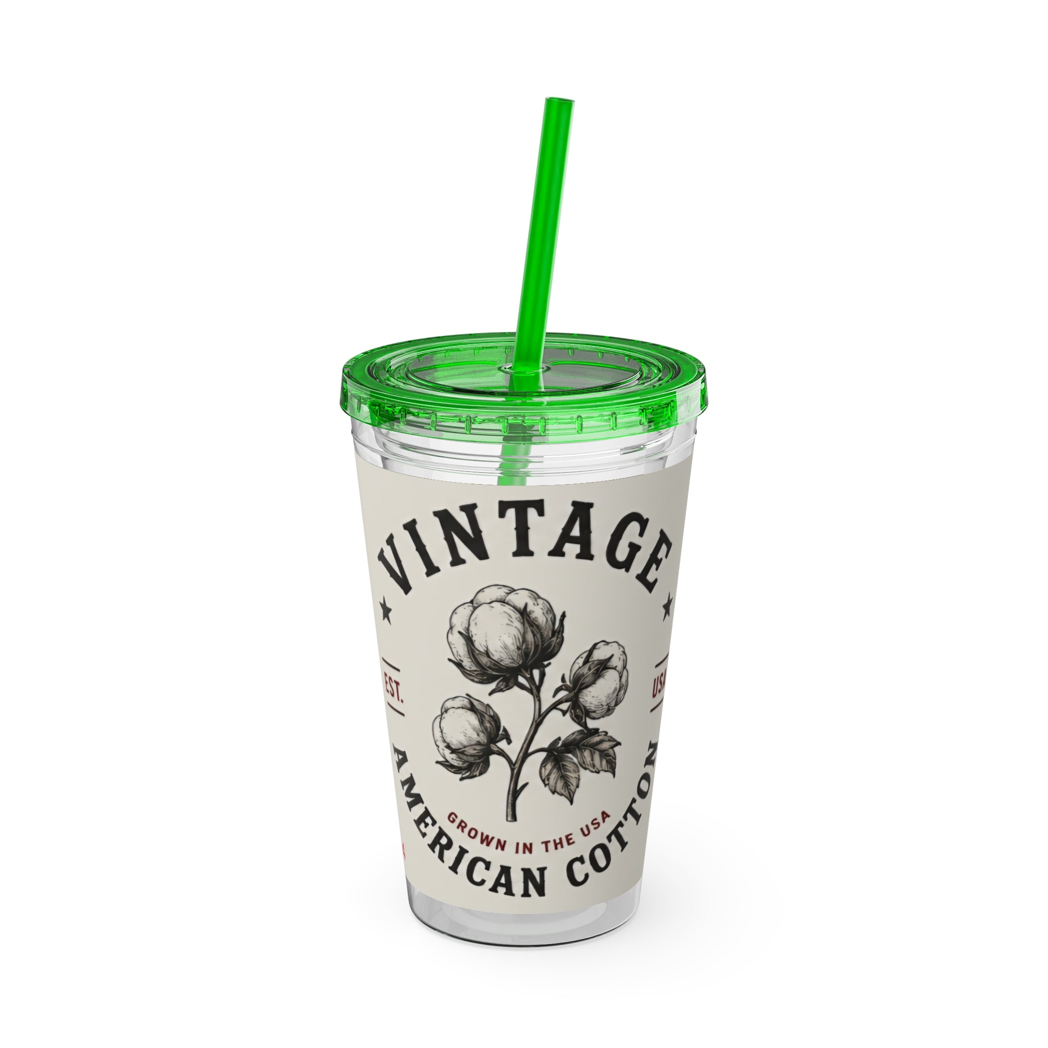 Vintage Pin-Up Sunsplash 16oz Tumbler with Straw