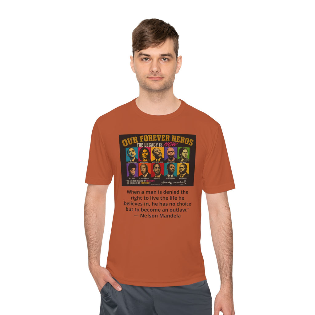 Heroes Graphic Tee — "Our Forever Heroes" Nelson Mandela Quote
