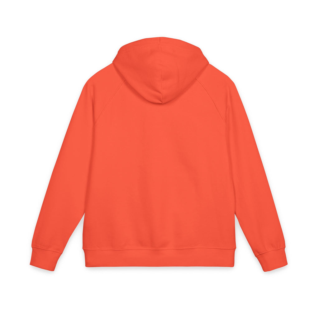 Embroidered Eco Raglan Hoodie — Sustainable Casual Hooded Sweatshirt