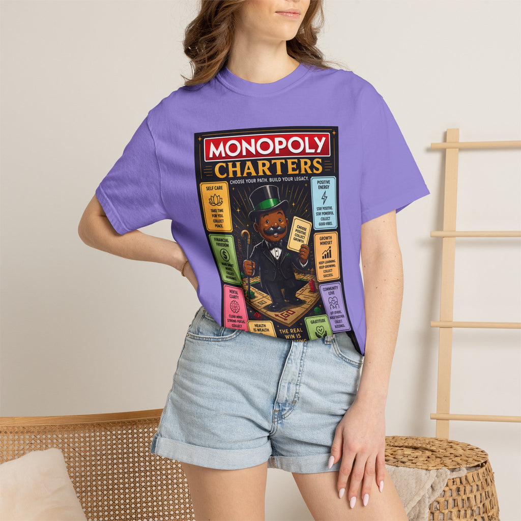 Monopoly Charters Graphic T-Shirt — "Only color that counts...is 'green'!"