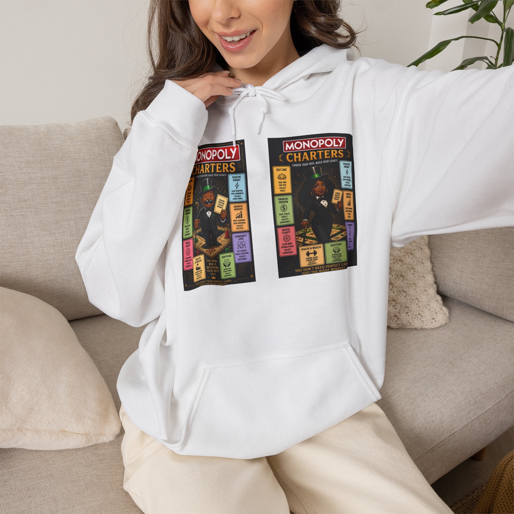 Monopoly Charters Hoodie — 'Green! is the only color that counts' Graphic Pullover