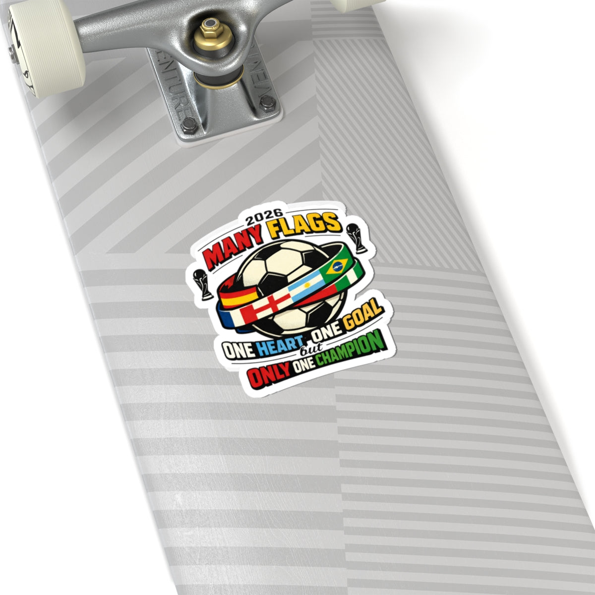 Many Flags Soccer Rally Sticker | country pride, retro soccer