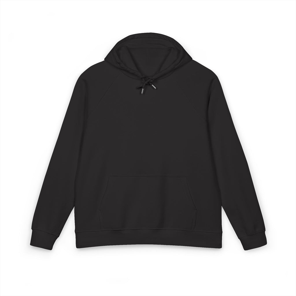 Embroidered Eco Raglan Hoodie — Sustainable Casual Hooded Sweatshirt