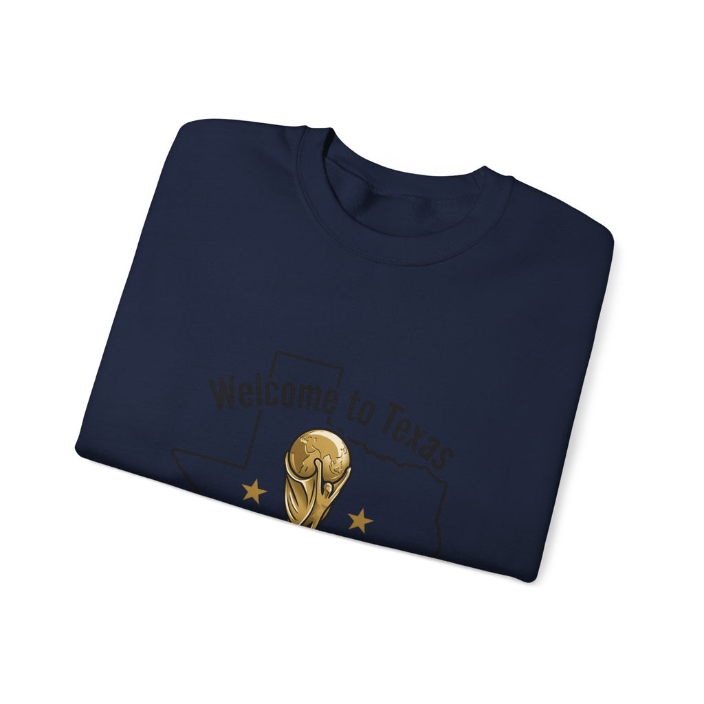 Texas Soccer Welcome Crewneck Sweatshirt | country pride, retro soccer
