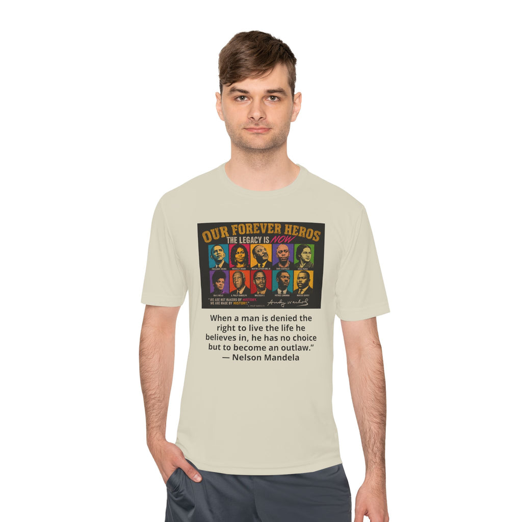 Heroes Graphic Tee — "Our Forever Heroes" Nelson Mandela Quote