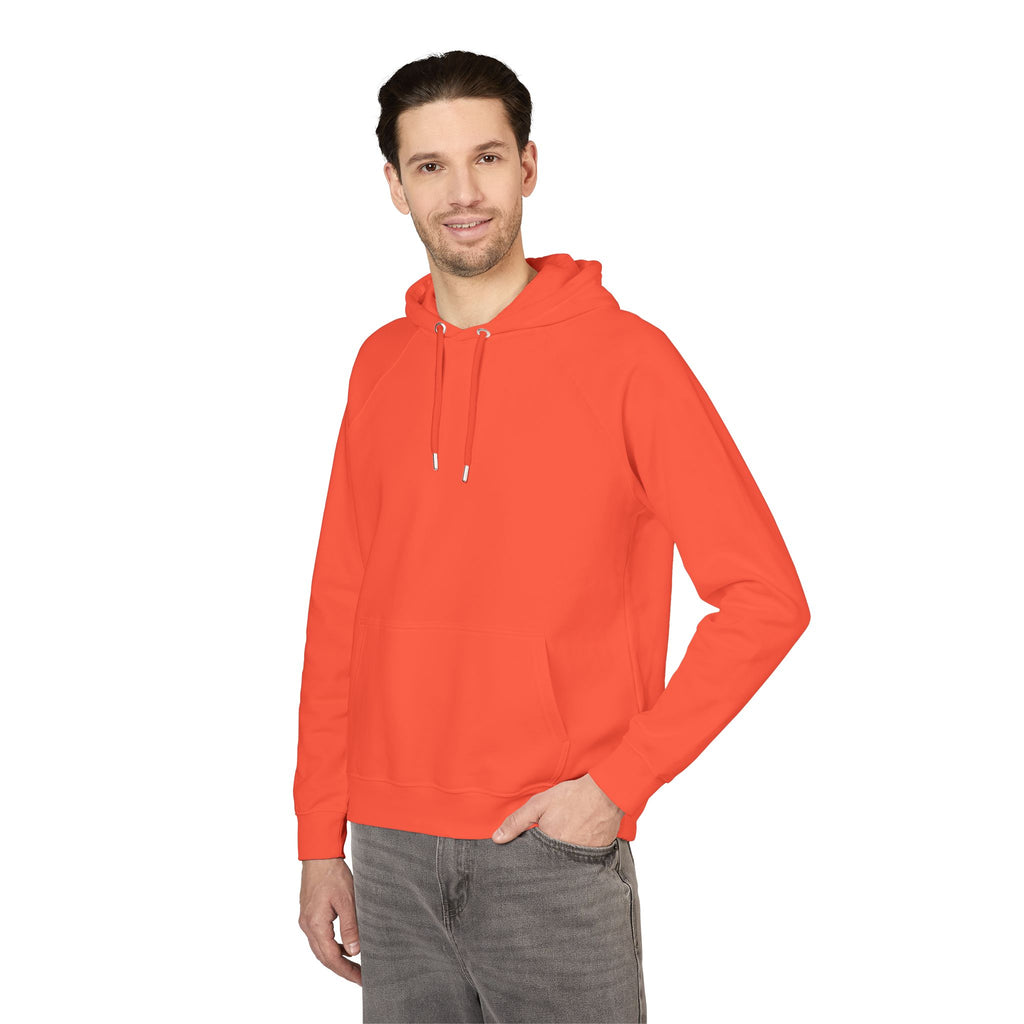 Embroidered Eco Raglan Hoodie — Sustainable Casual Hooded Sweatshirt