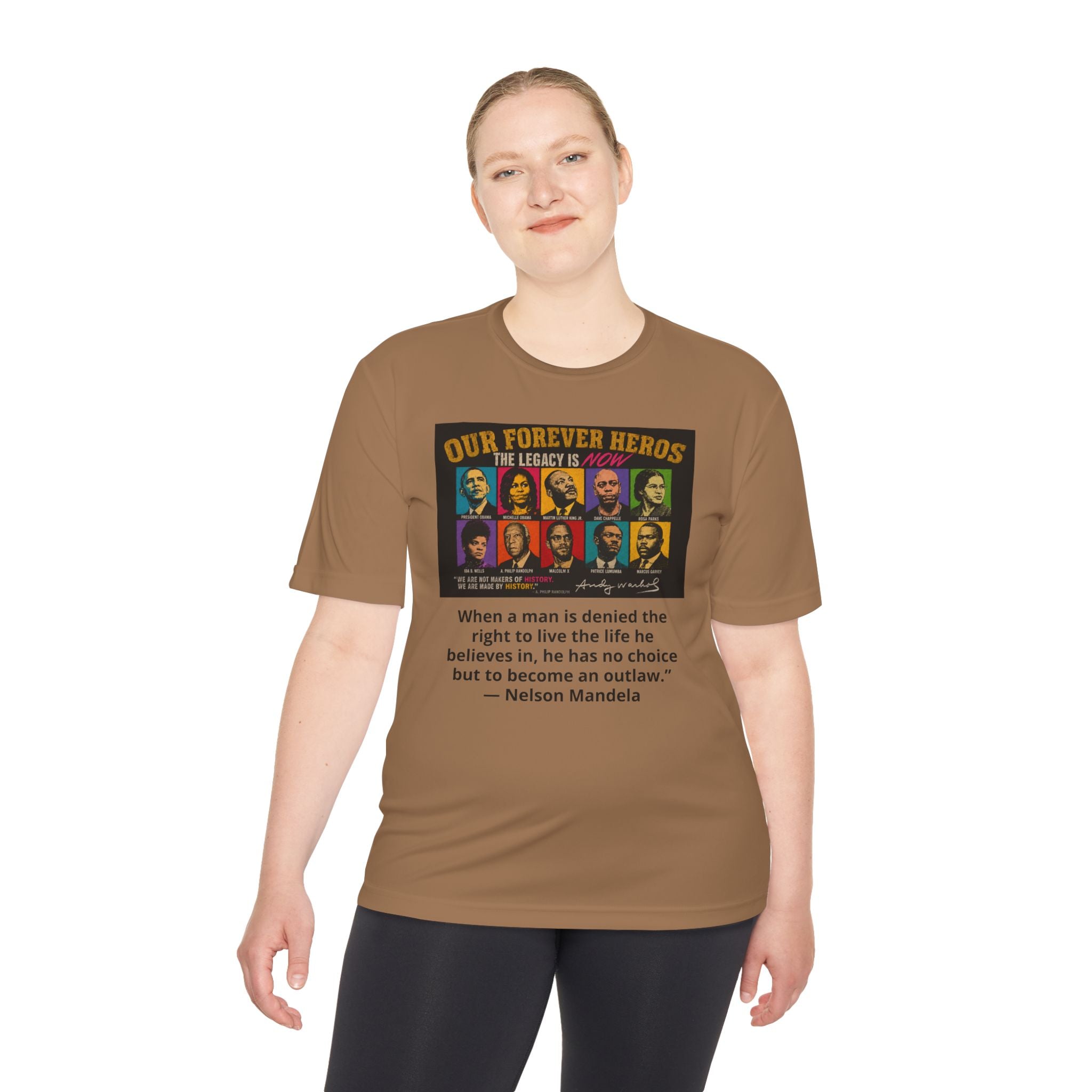 Heroes Graphic Tee — "Our Forever Heroes" Nelson Mandela Quote
