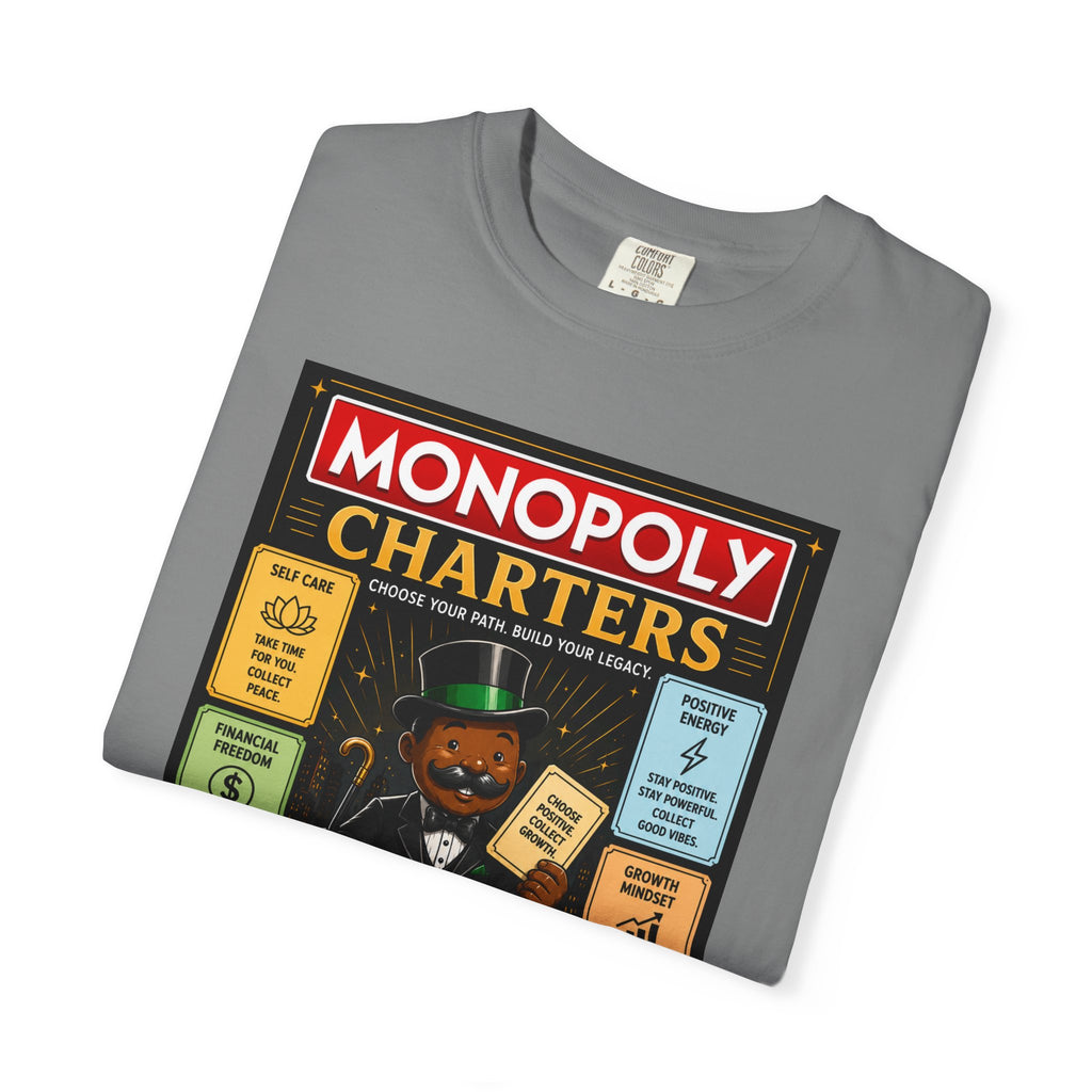 Monopoly Charters Graphic T-Shirt — "Only color that counts...is 'green'!"