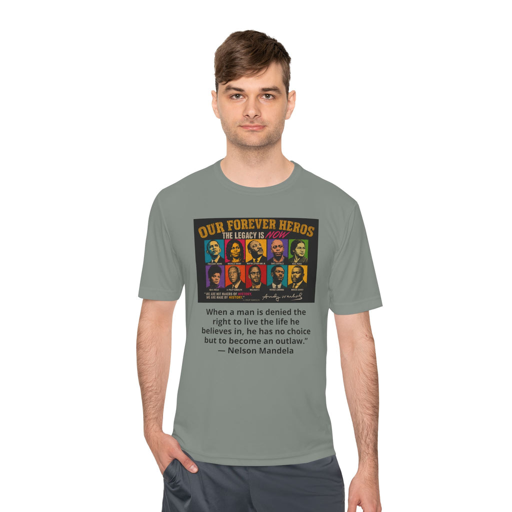Heroes Graphic Tee — "Our Forever Heroes" Nelson Mandela Quote