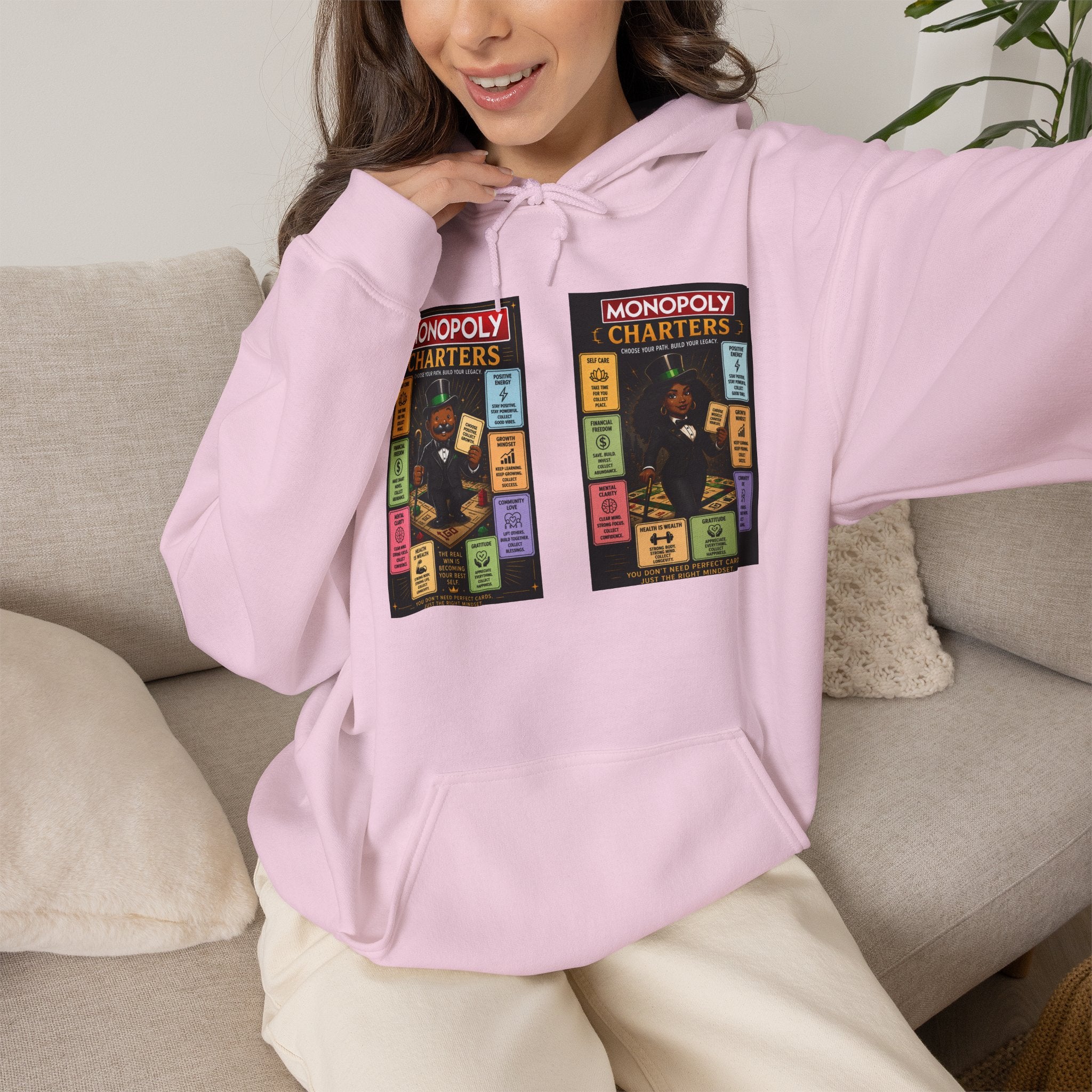 Monopoly Charters Hoodie — 'Green! is the only color that counts' Graphic Pullover