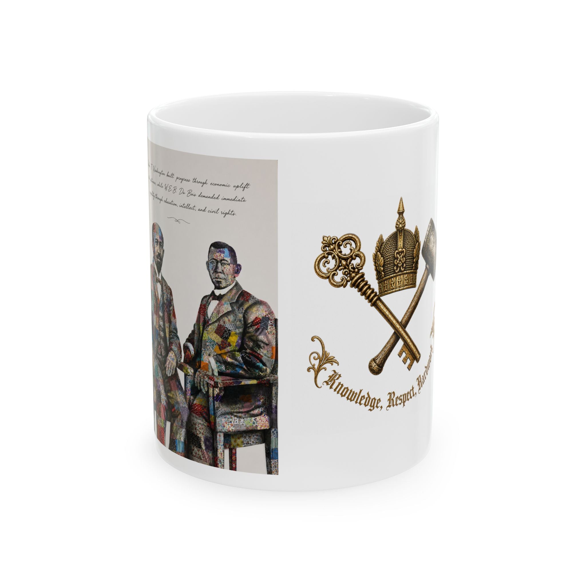 "Hero Collection" Emblem Ceramic Mug – 'Knowledge, Hope, Charity' Vintage Crest (11oz/15oz)