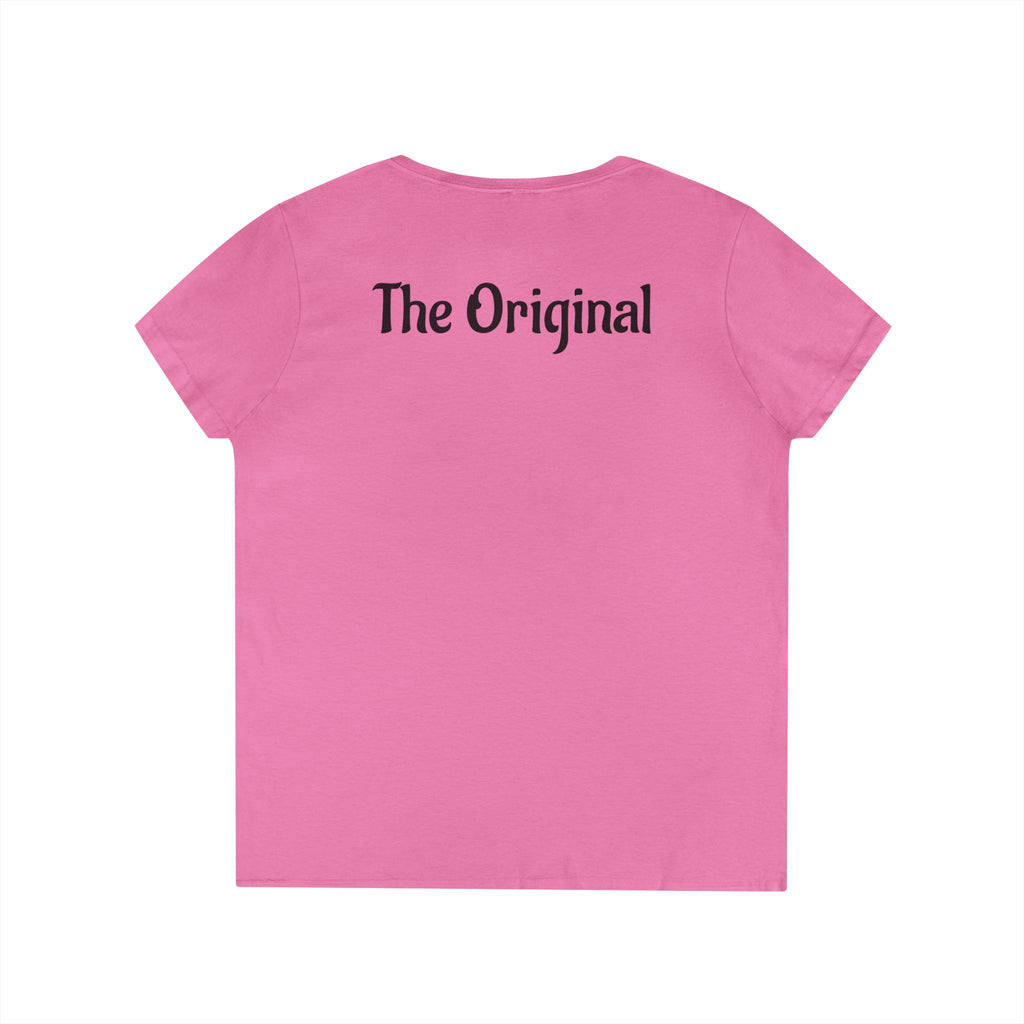 Virgin Mary Graphic V-Neck Tee — "The Original" Religious Women's T-Shirt