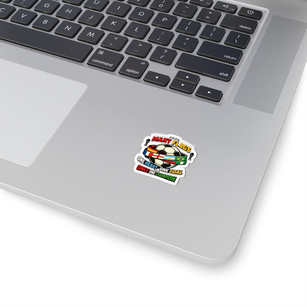 Many Flags Soccer Rally Sticker | country pride, retro soccer